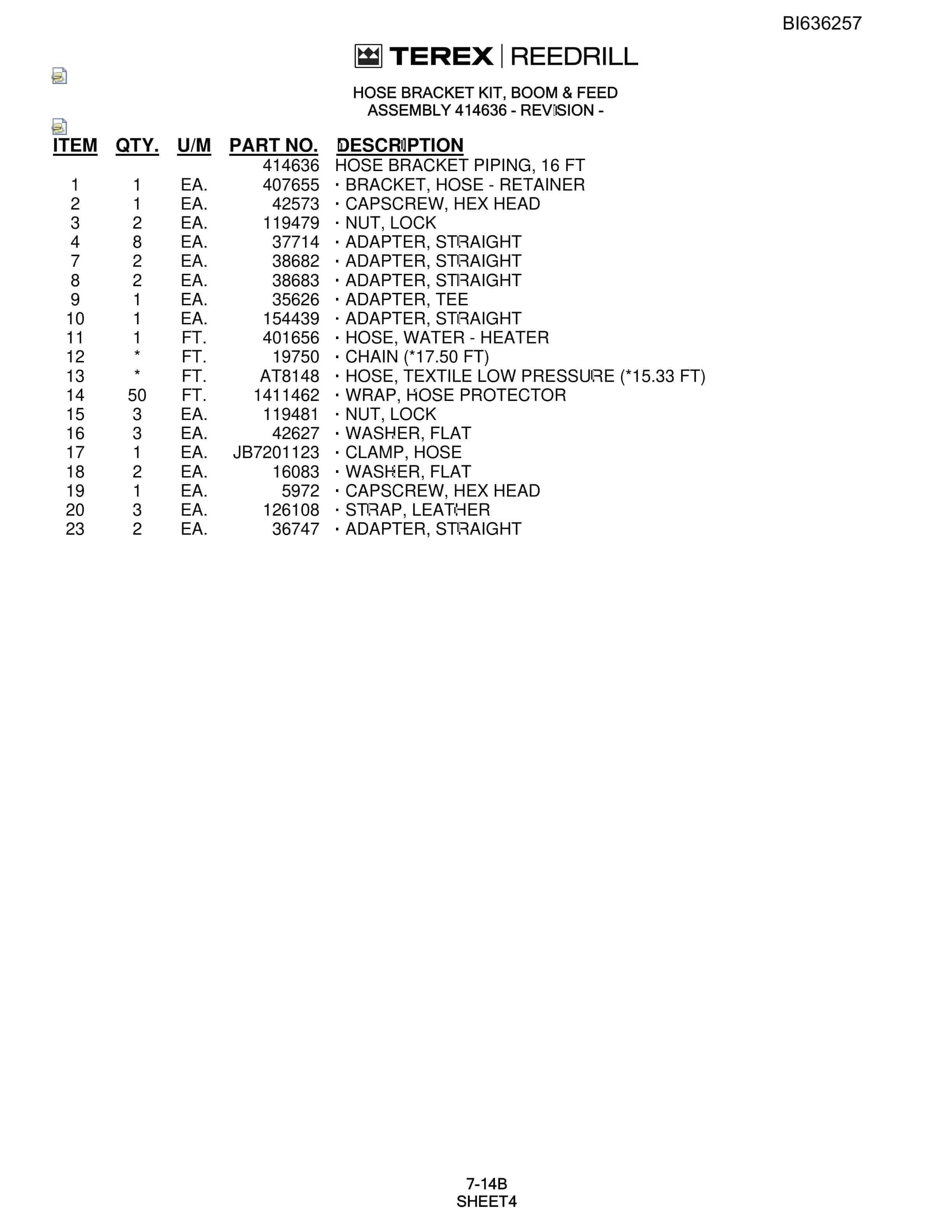 Bucyrus 345 Hydra-Trac Parts Catalog BI636257-3