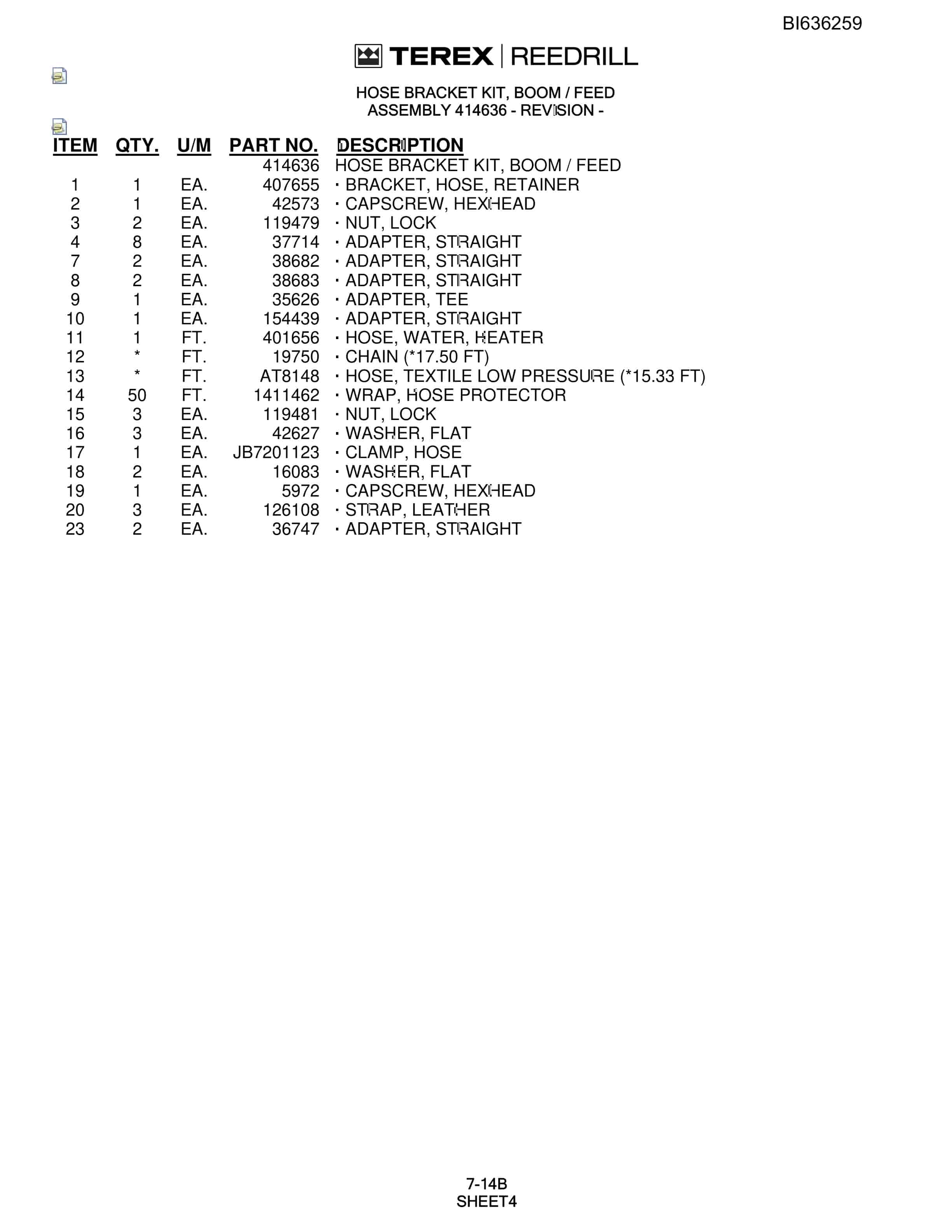 Bucyrus 345 Hydra-Trac Parts Catalog BI636259-3