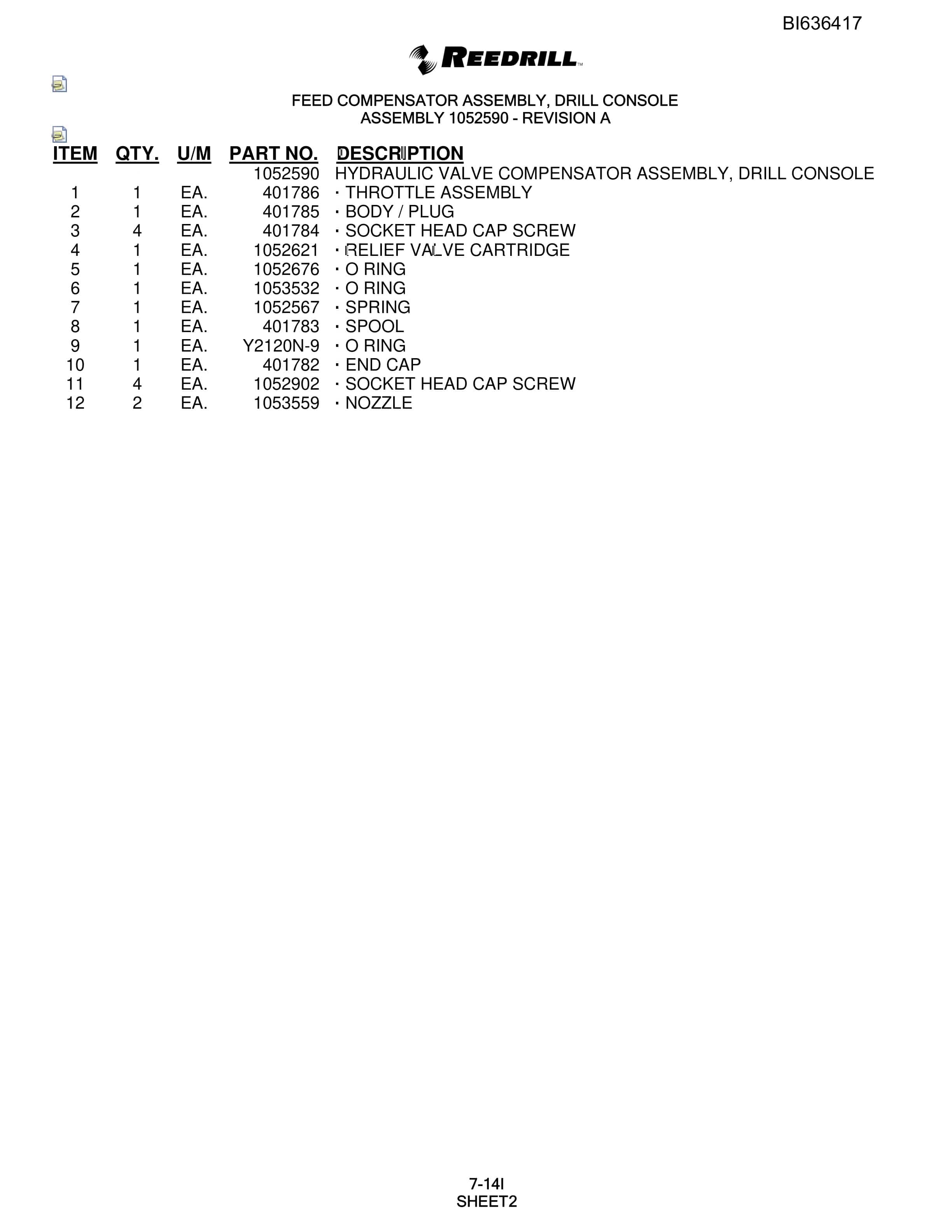 Bucyrus 345 Hydra-Trac Parts Catalog BI636417-5