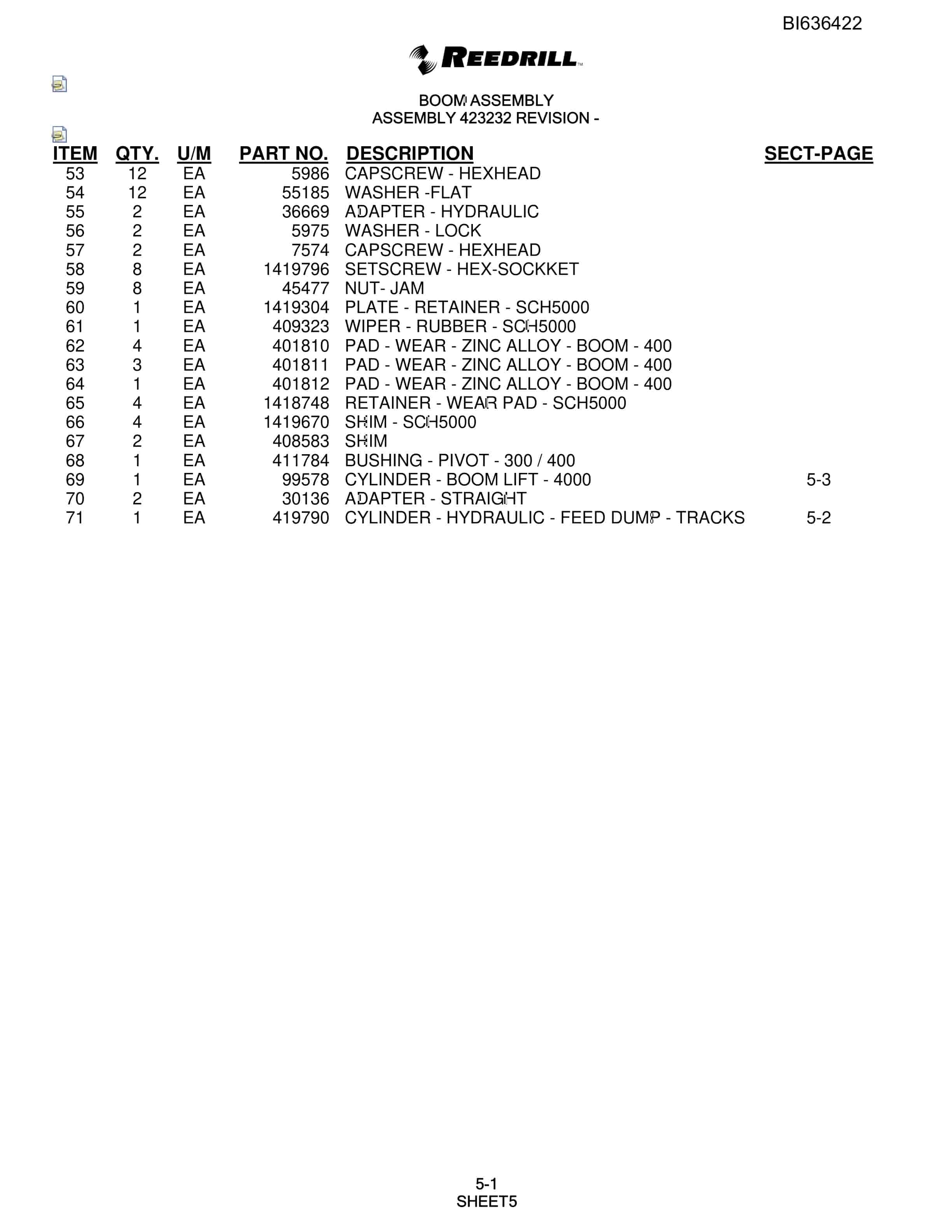 Bucyrus 345 Hydra-Trac Parts Catalog BI636422-2