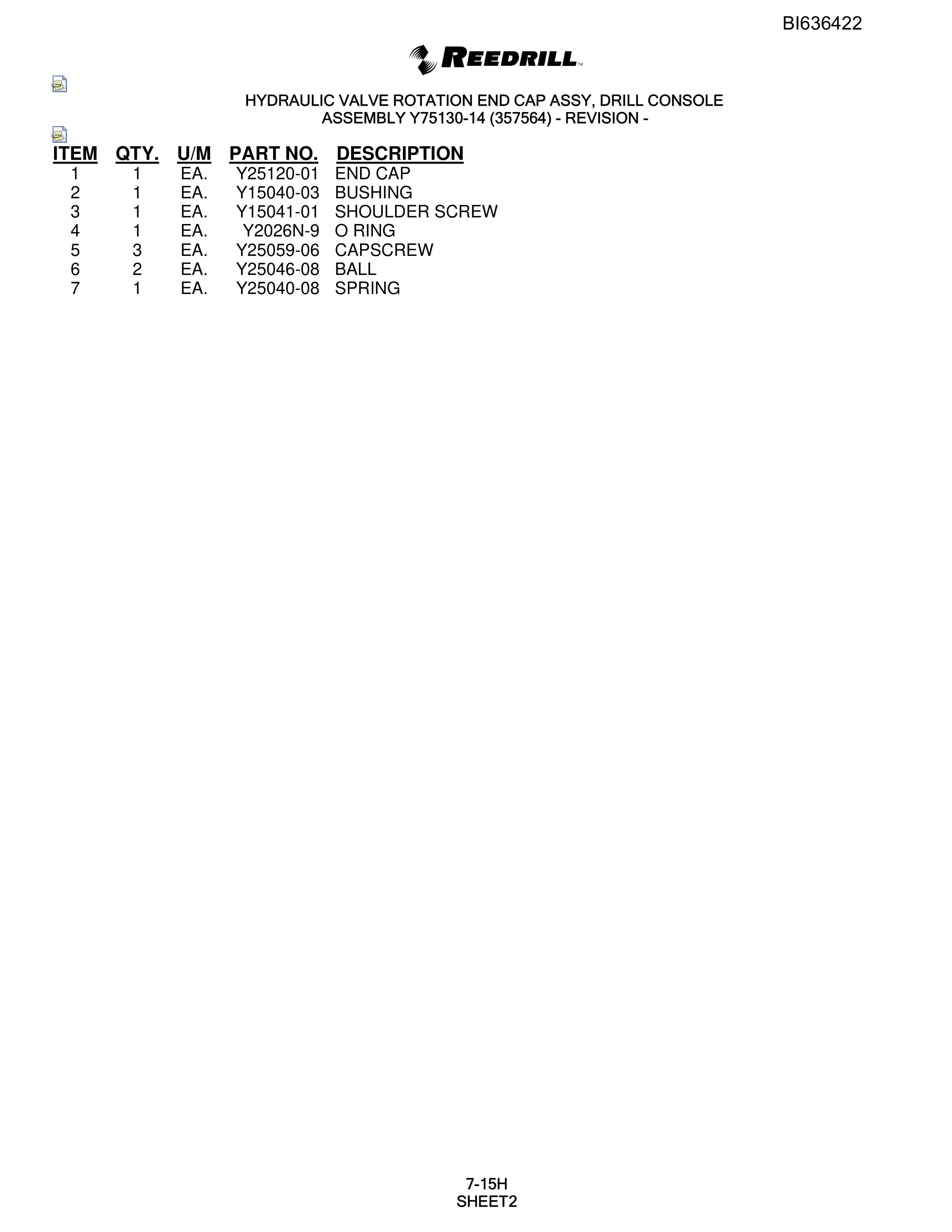 Bucyrus 345 Hydra-Trac Parts Catalog BI636422-5