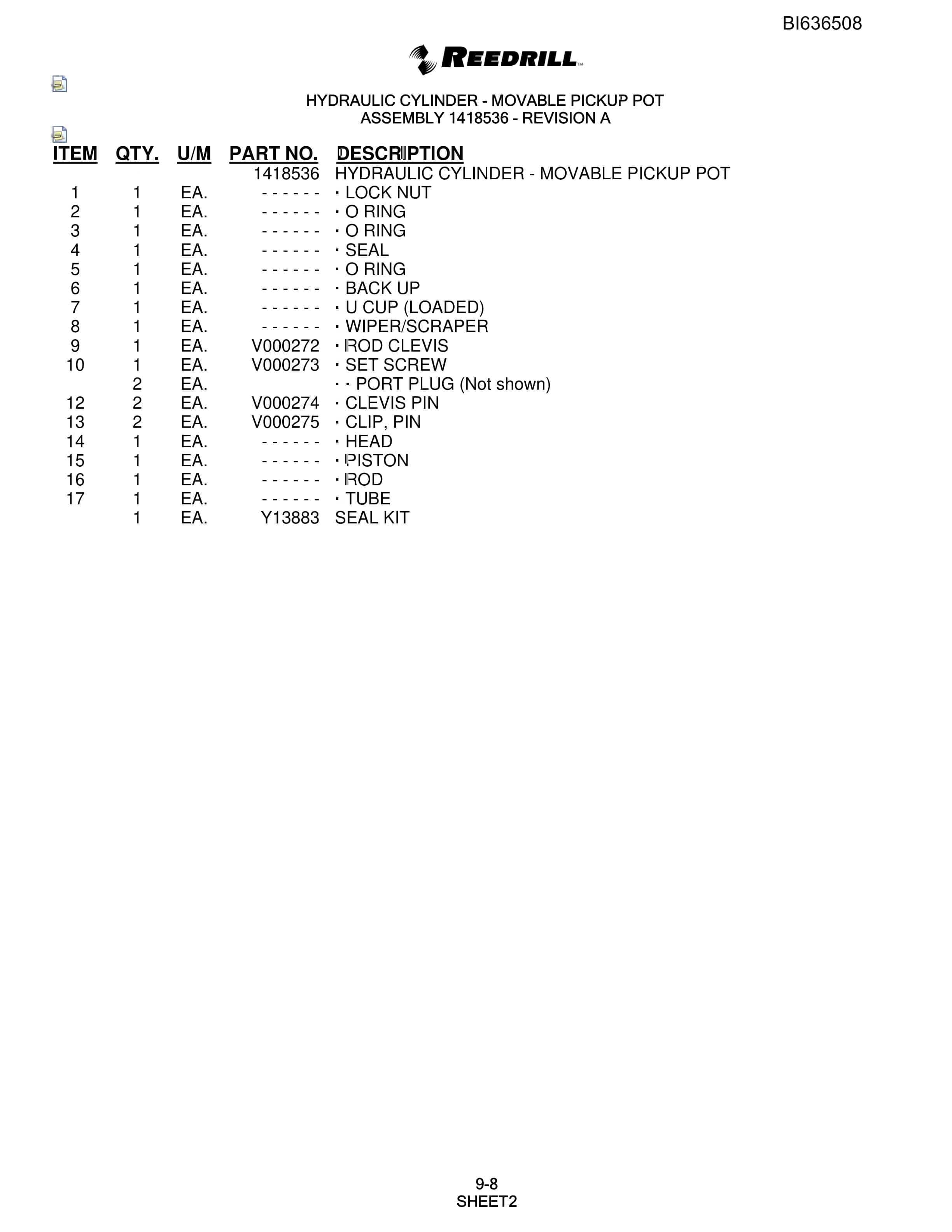 Bucyrus 345 Hydra-Trac Parts Catalog BI636508-5