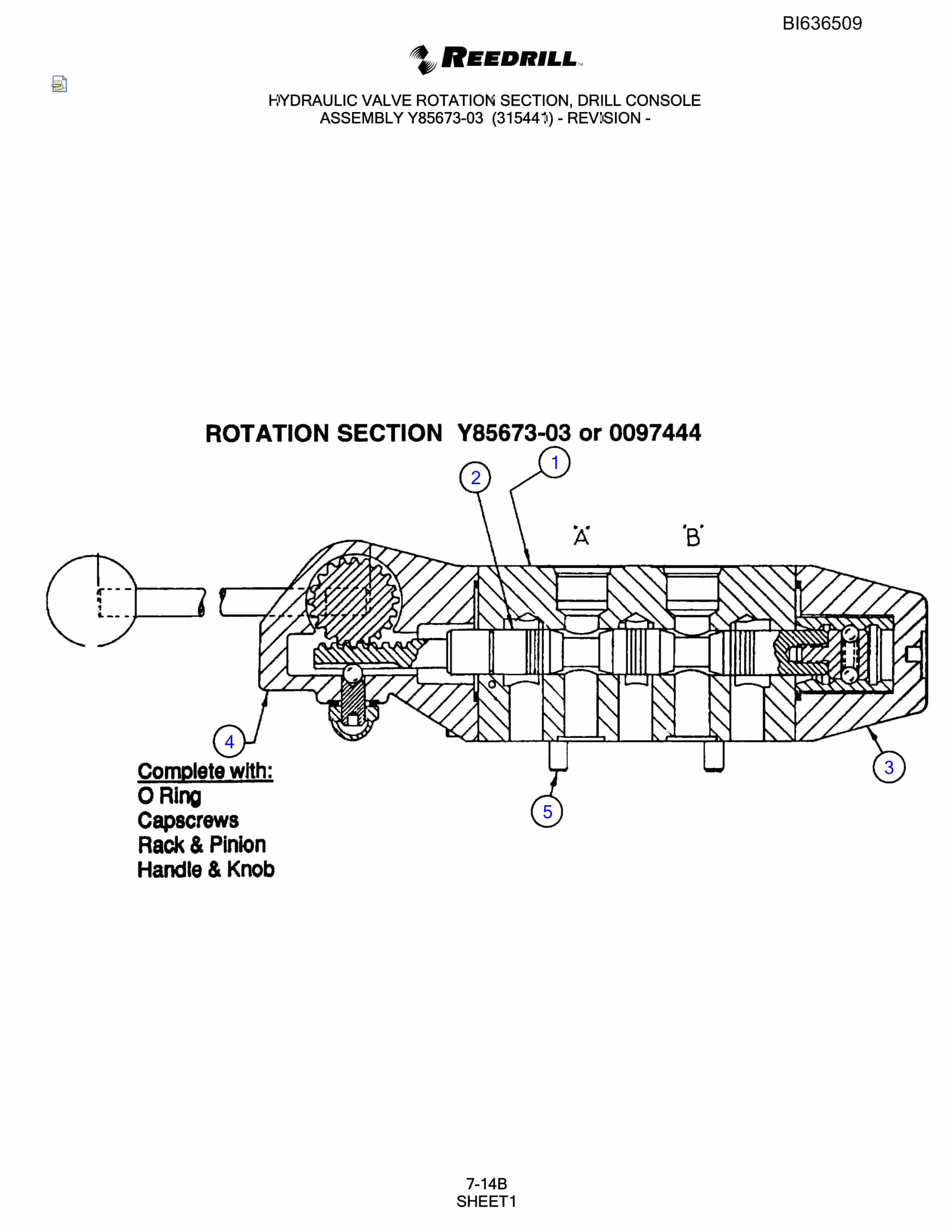 Bucyrus 345 Hydra-Trac Parts Catalog BI636509-4