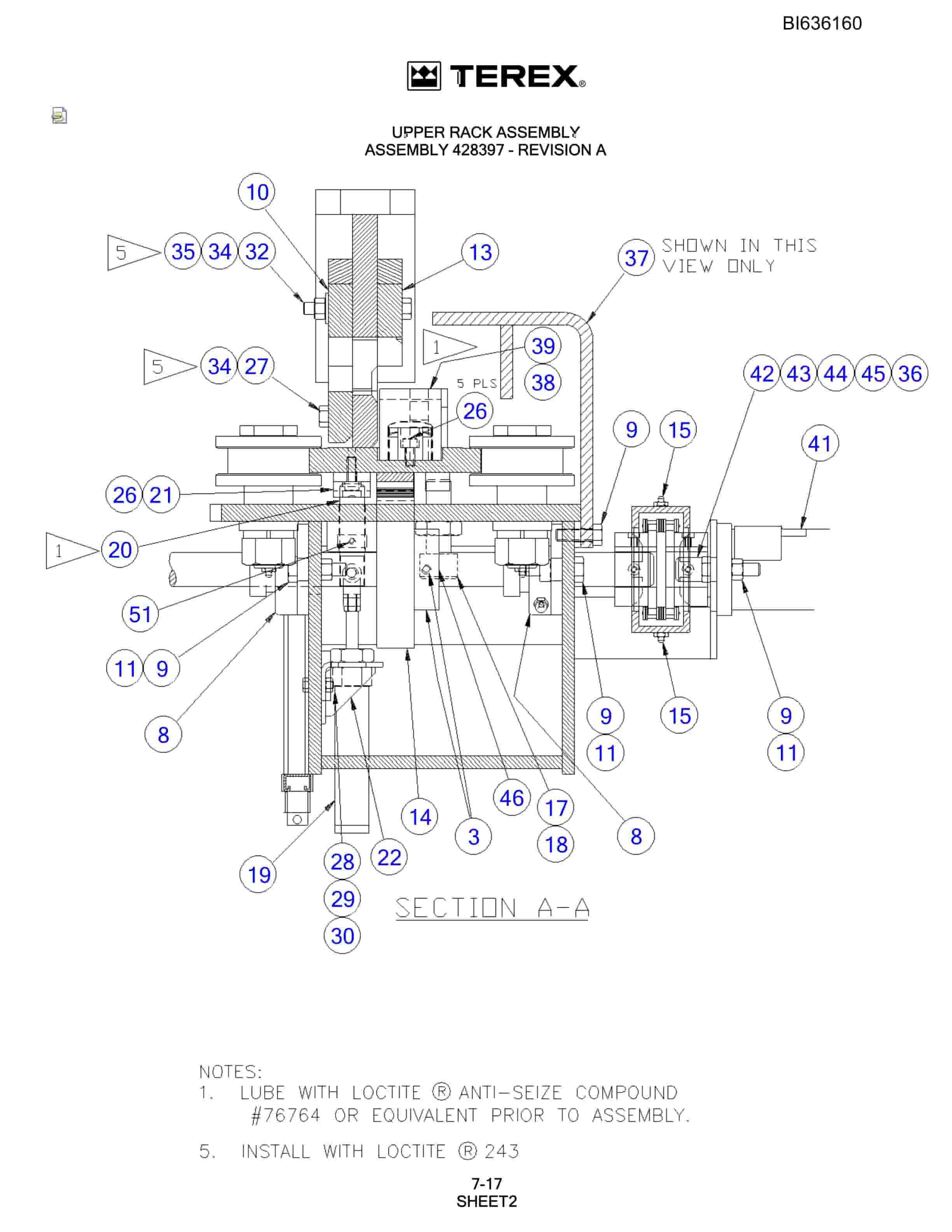 Bucyrus 345S Hydraulic Track Drill Parts Catalog BI636160-3