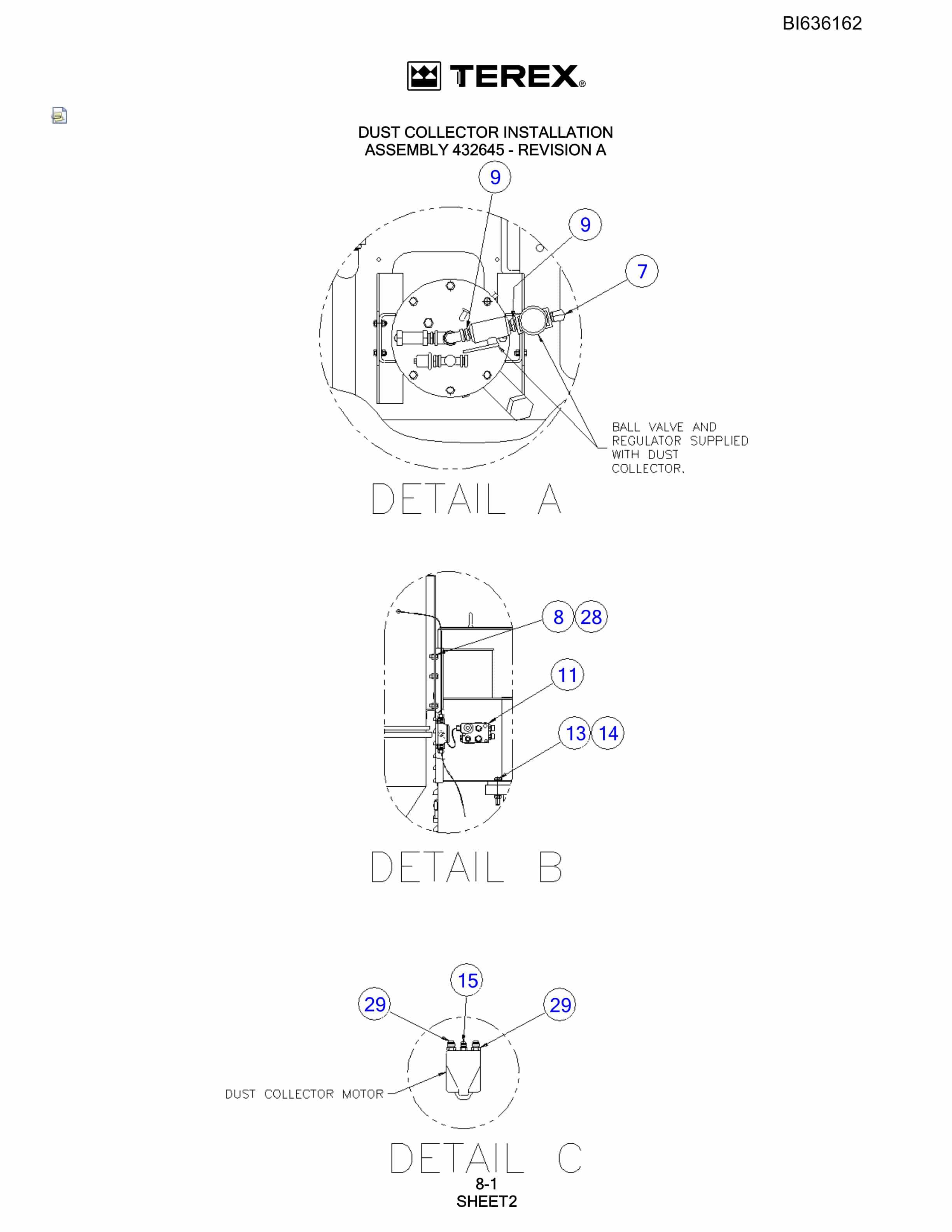 Bucyrus 345S Hydraulic Track Drill Parts Catalog BI636162-5