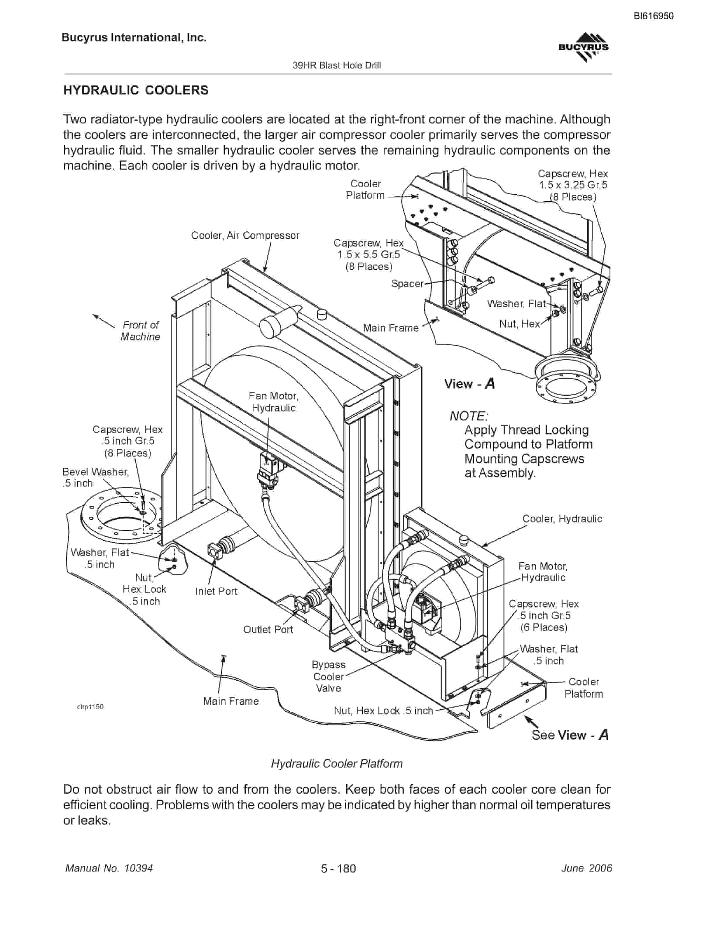 Bucyrus 39HR Blast Hole Drill Maintenance And Operation Manual BI616950-5