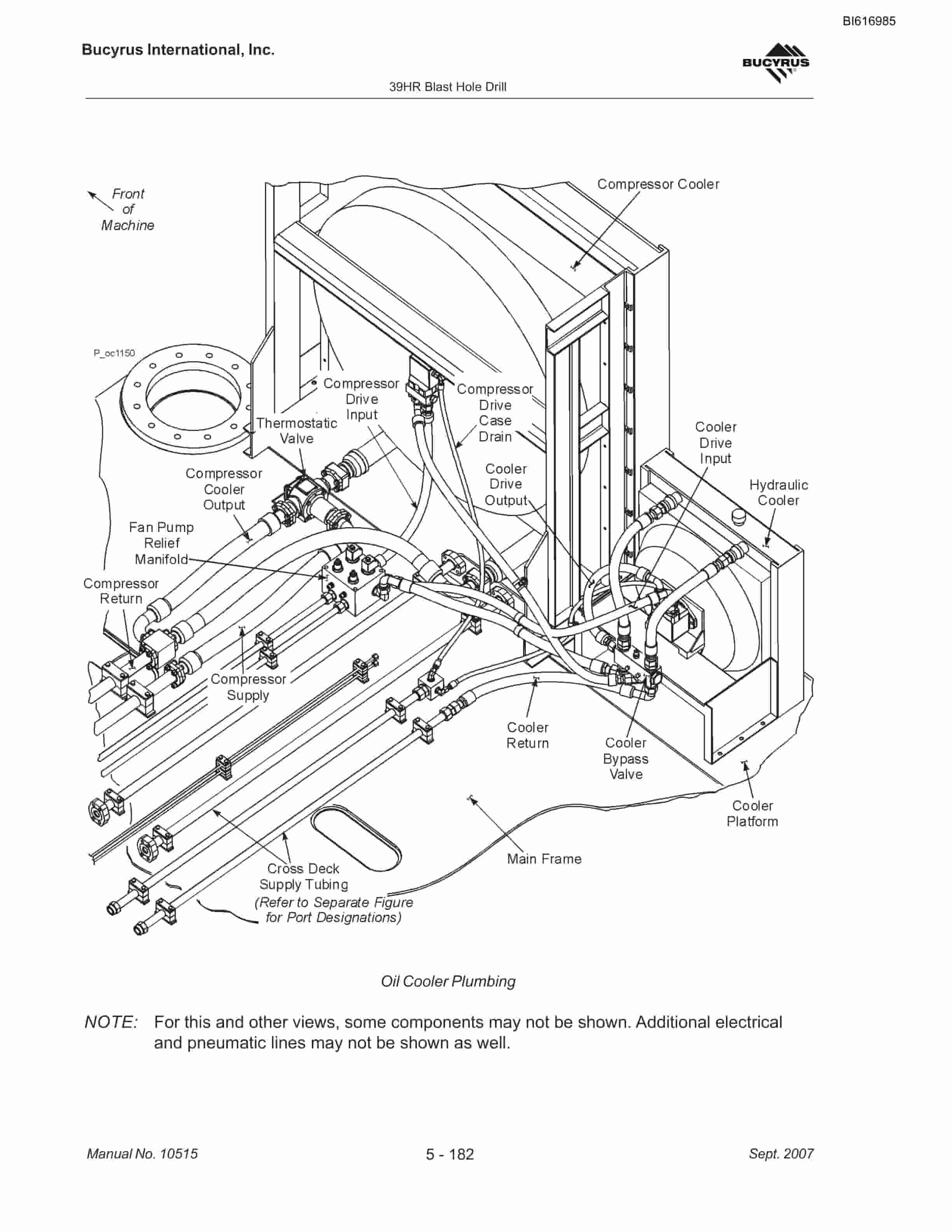 Bucyrus 39HR Blast Hole Drill Maintenance And Operation Manual BI616985-5