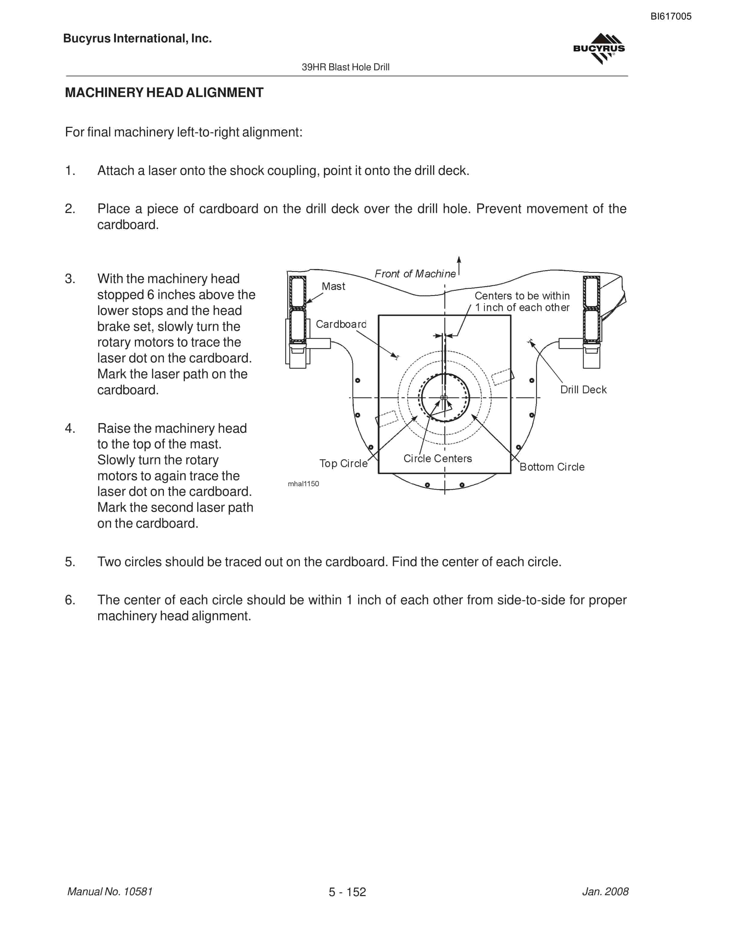 Bucyrus 39HR Blast Hole Drill Maintenance And Operation Manual BI617005-4
