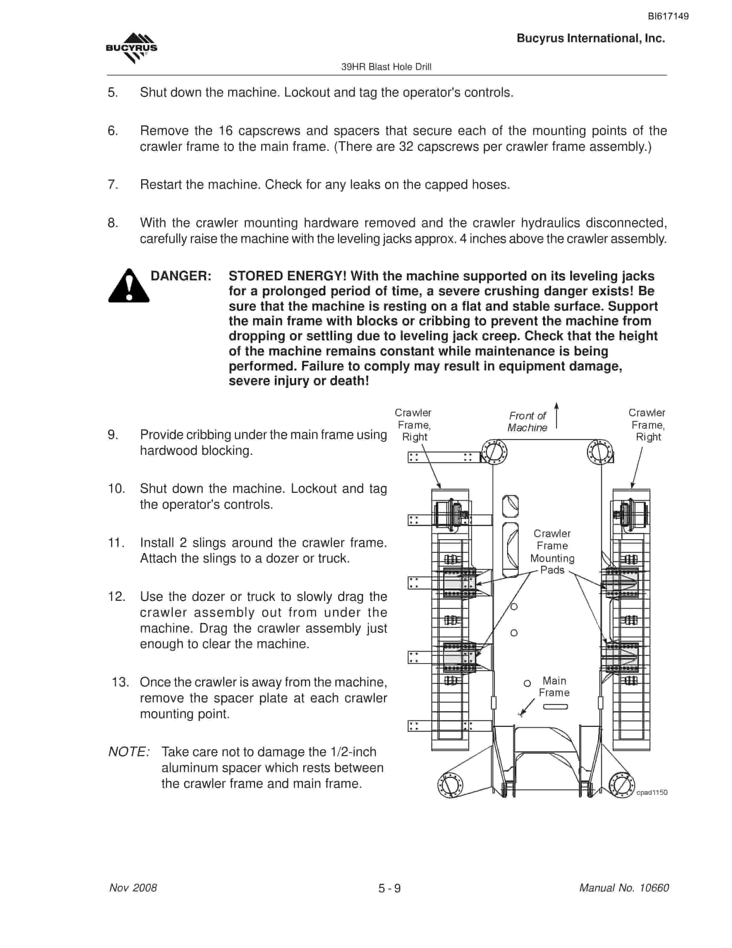 Bucyrus 39HR Blast Hole Drill Maintenance And Operation Manual BI617149-2