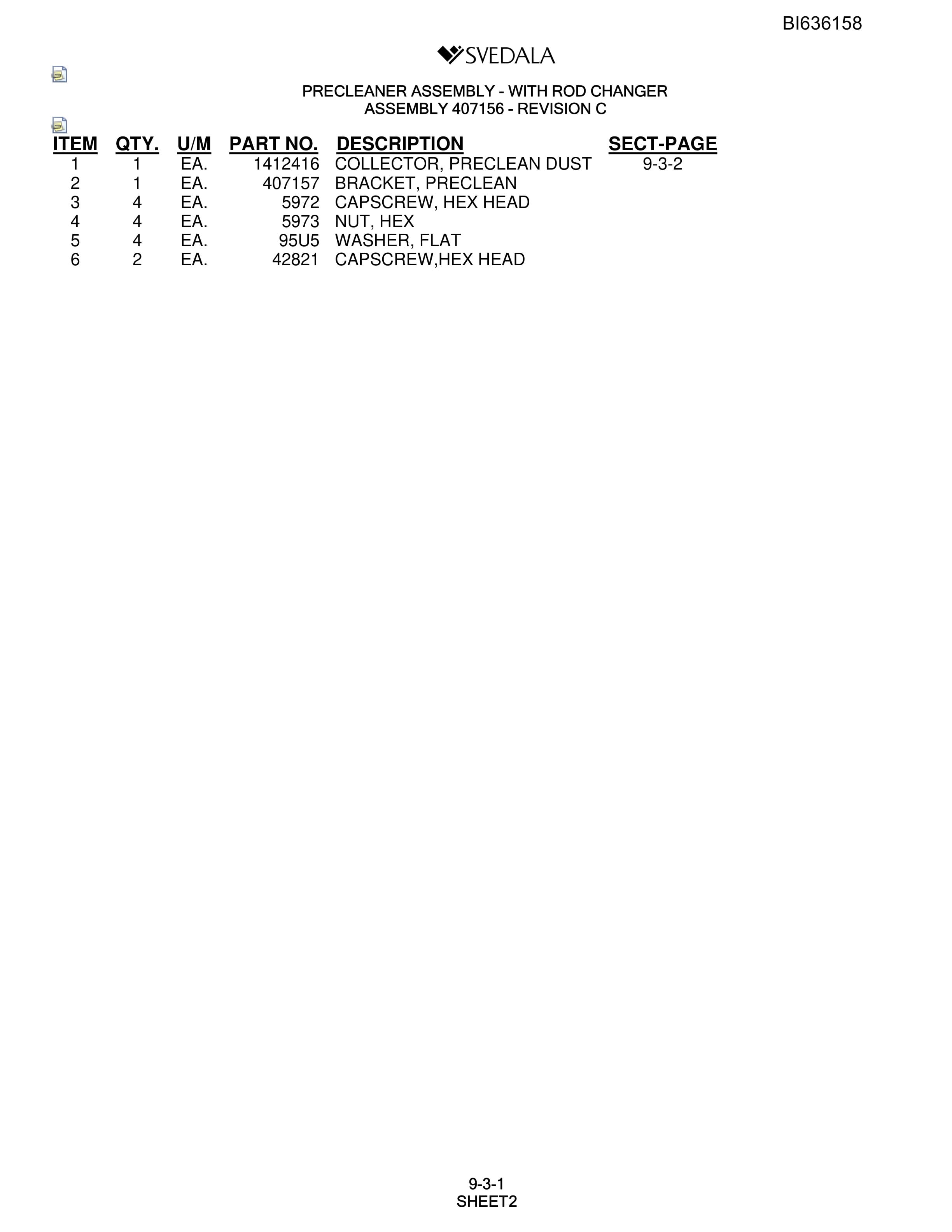 Bucyrus 400 Hydra-Trac Parts Catalog BI636158-5
