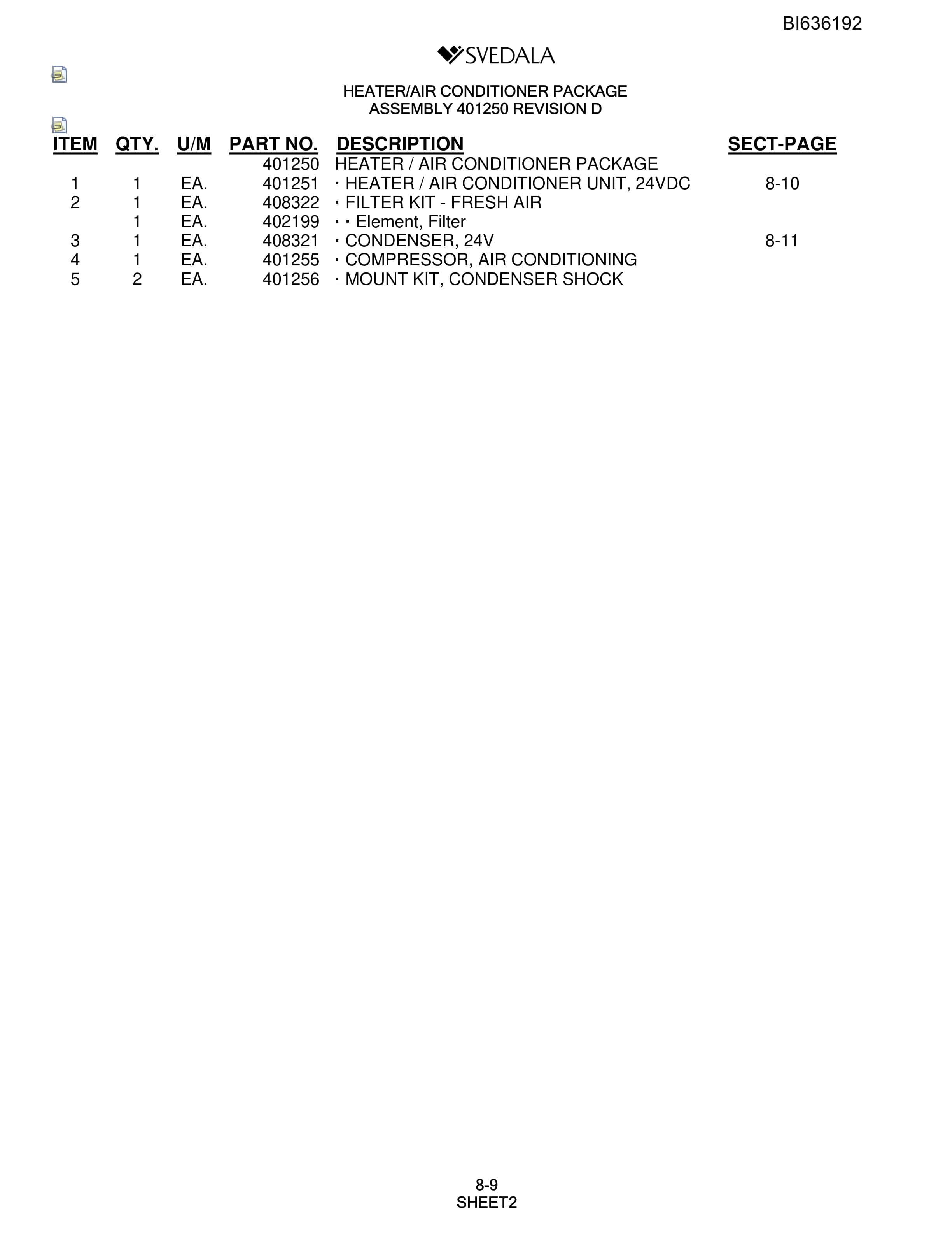 Bucyrus 400 Hydra-Trac Parts Catalog BI636192-3