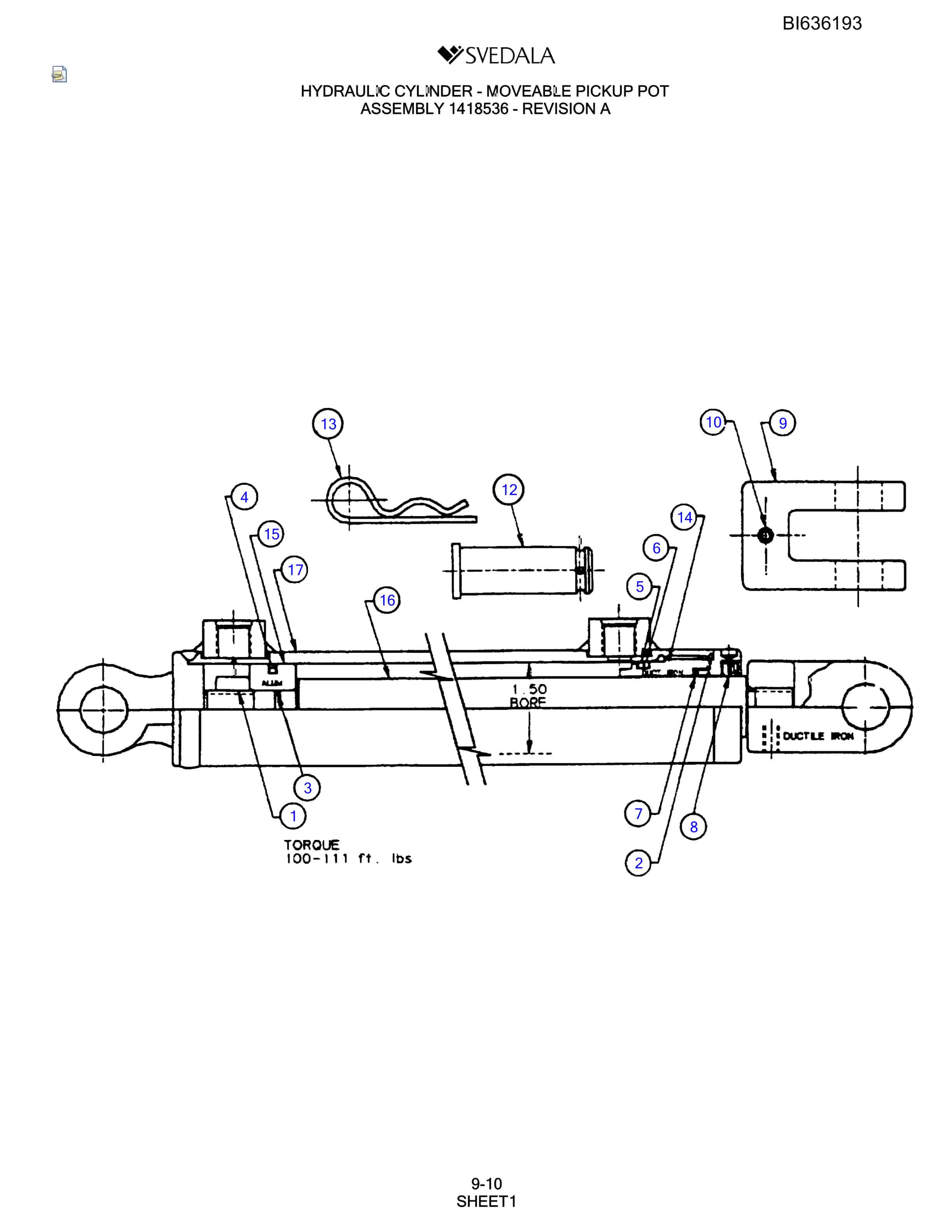 Bucyrus 400 Hydra-Trac Parts Catalog BI636193-5