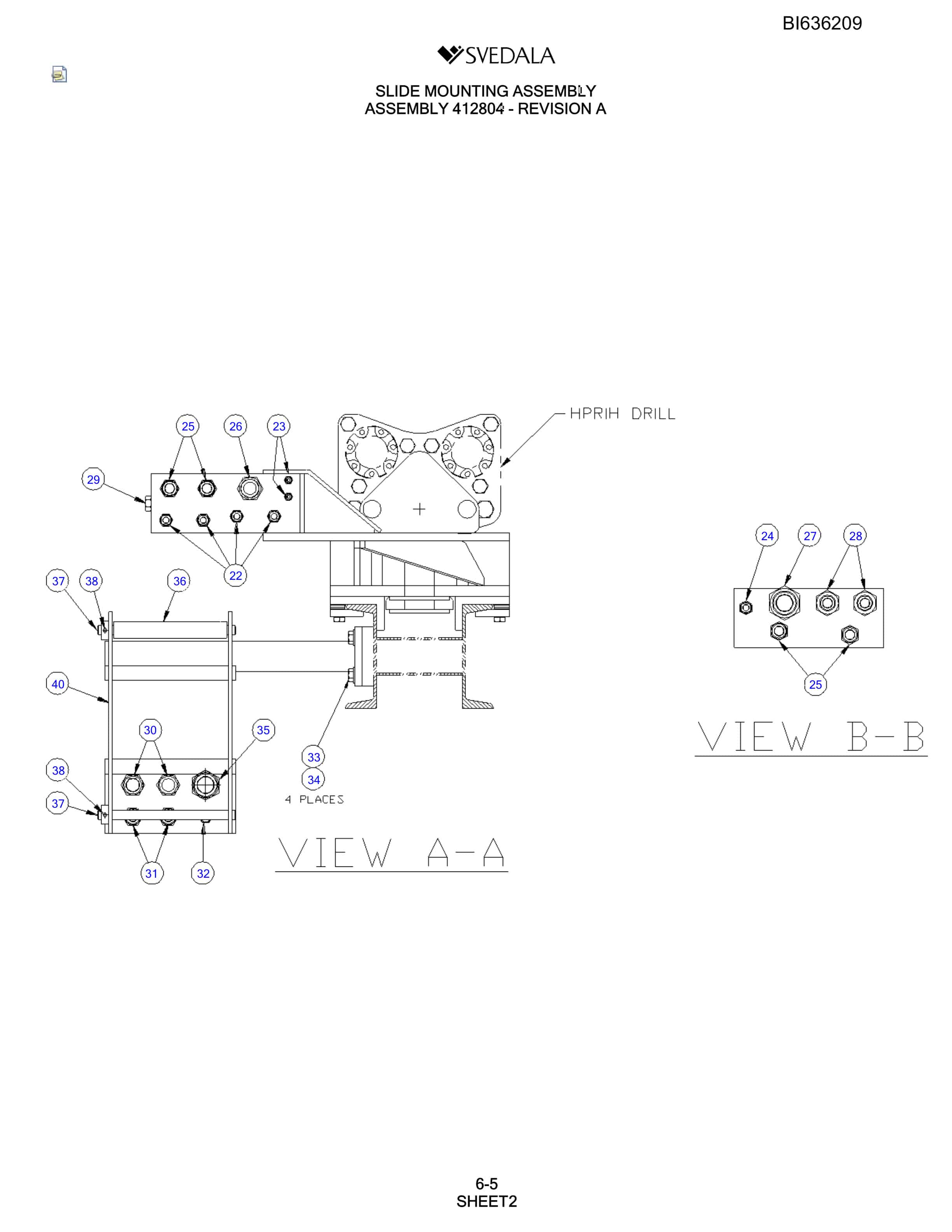 Bucyrus 400 Hydra-Trac Parts Catalog BI636209-2