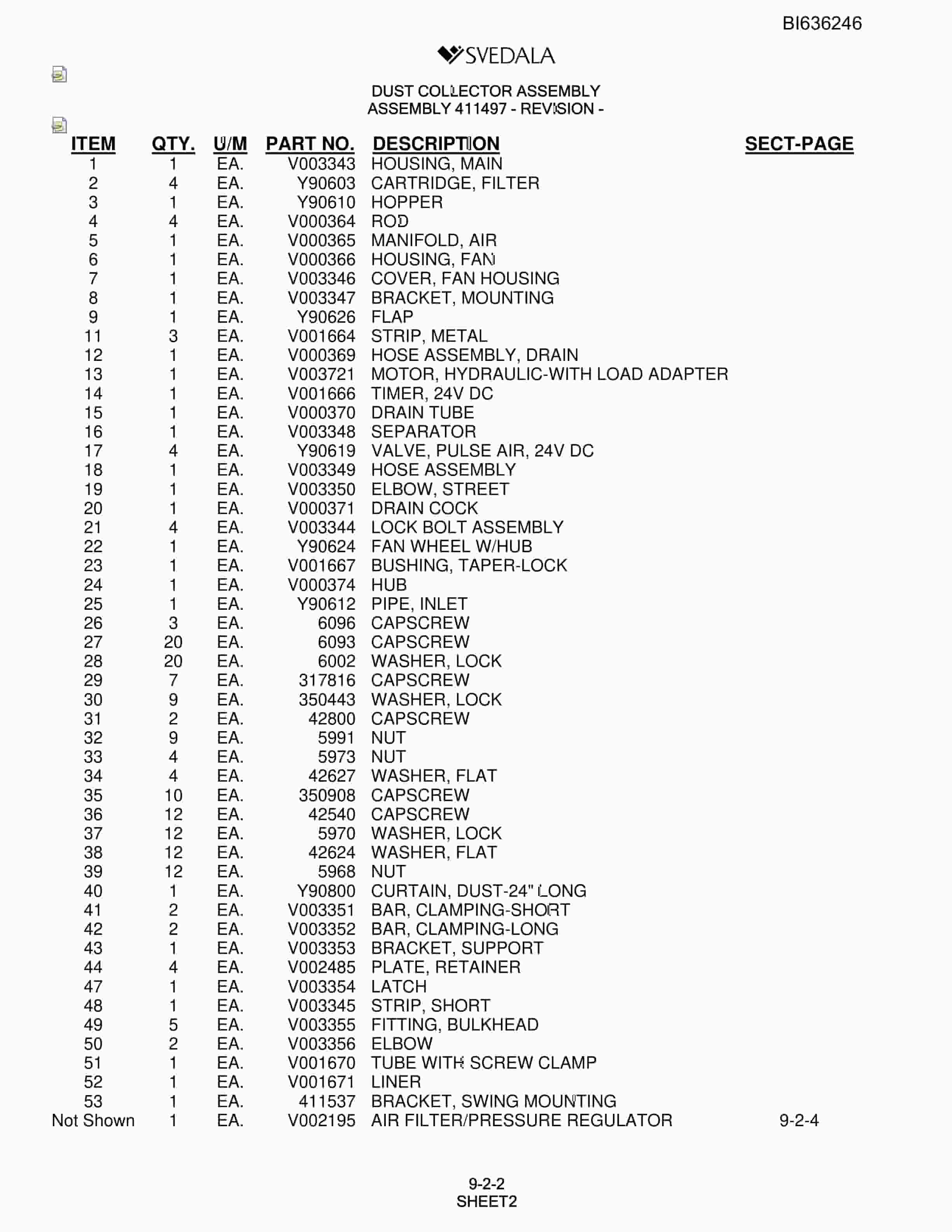 Bucyrus 400 Hydra-Trac Parts Catalog BI636246-4
