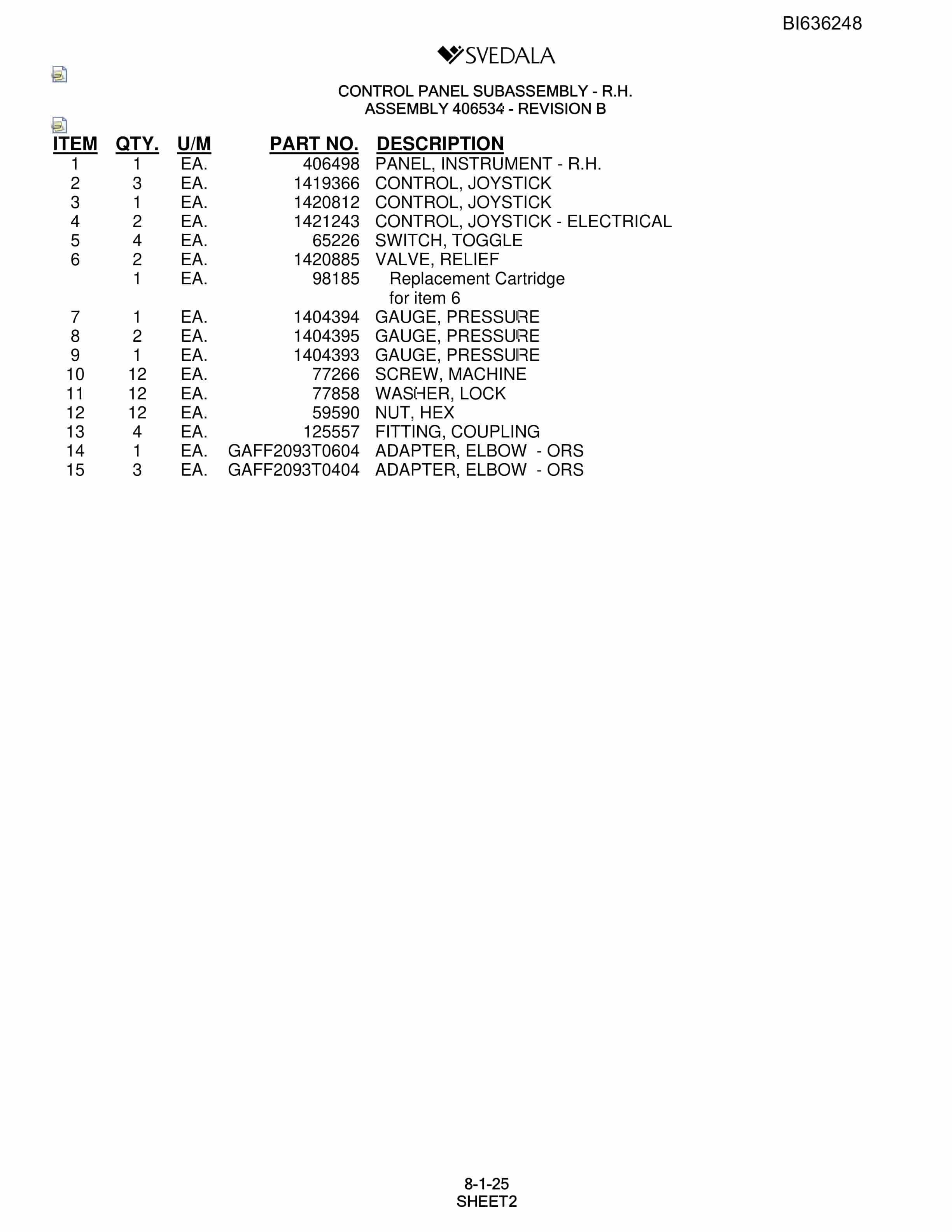 Bucyrus 400 Hydra-Trac Parts Catalog BI636248-4