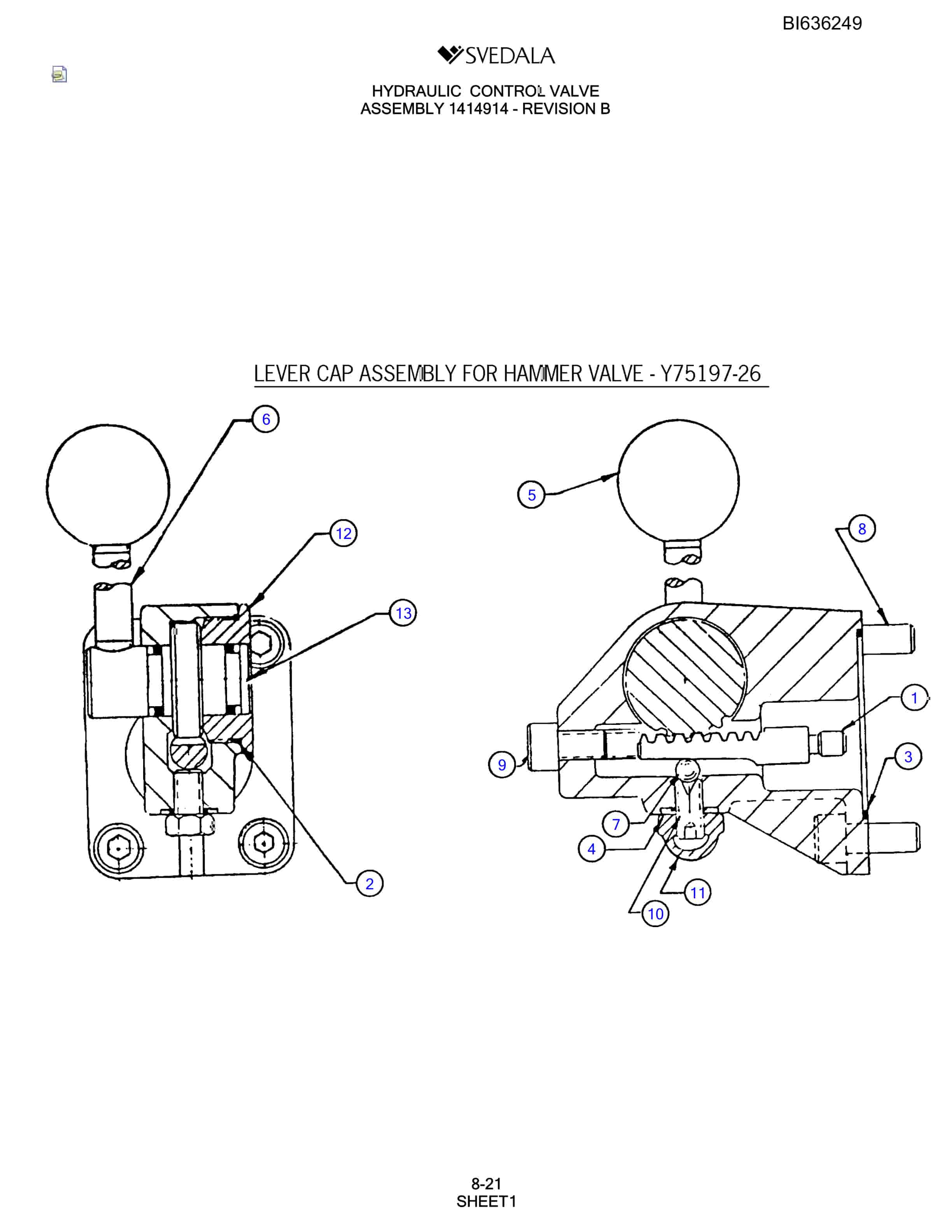 Bucyrus 400 Hydra-Trac Parts Catalog BI636249-3