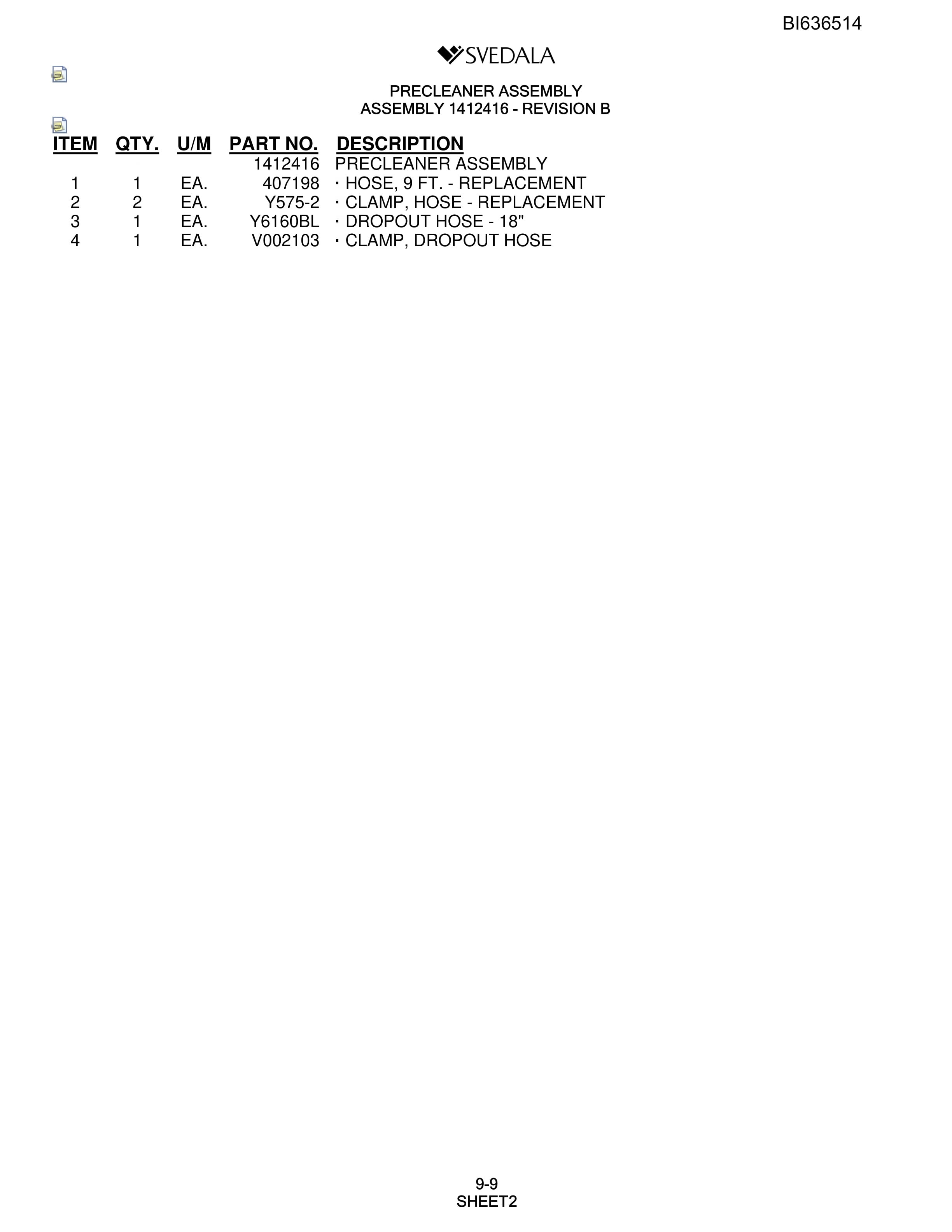 Bucyrus 400 Hydra-Trac Parts Catalog BI636514-5