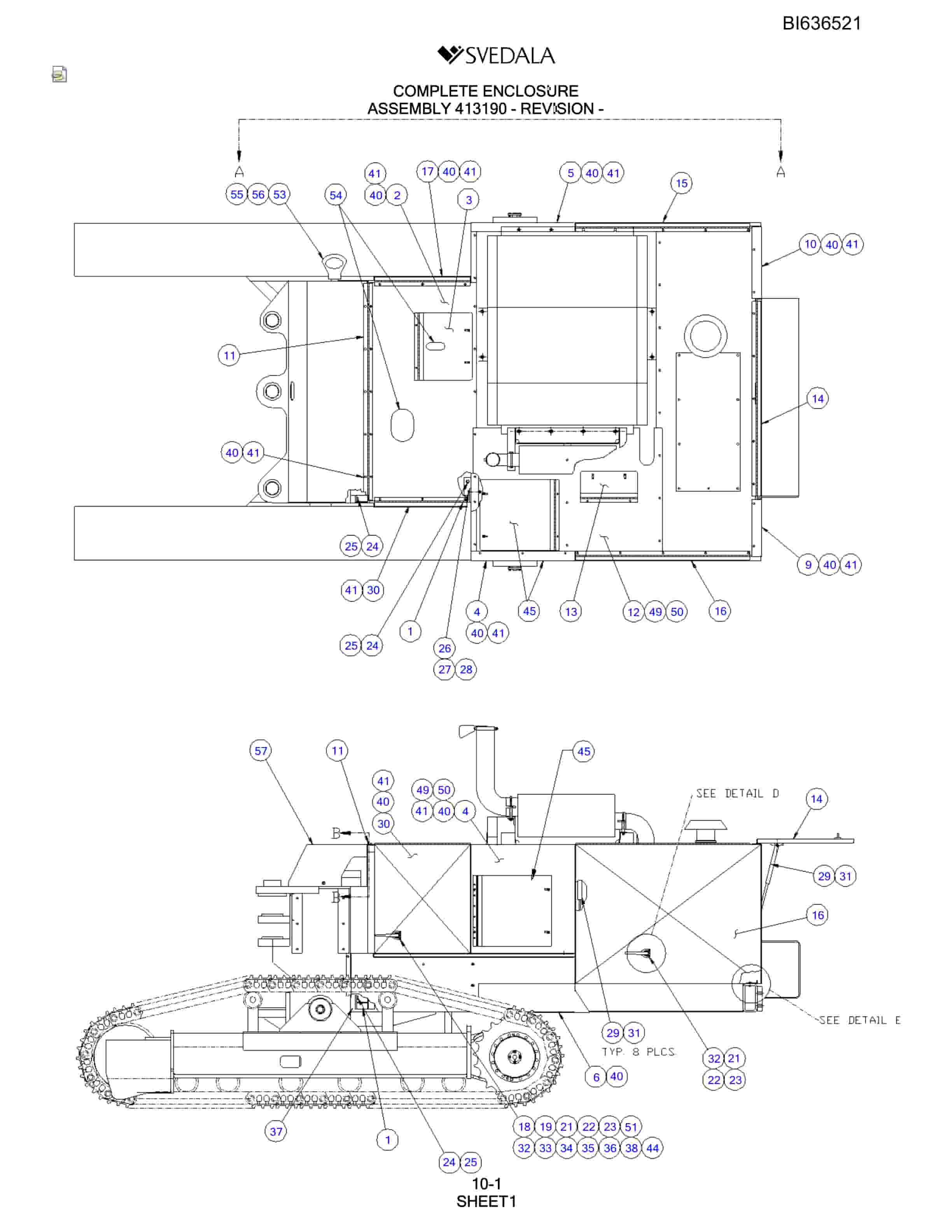 Bucyrus 400 Hydra-Trac Parts Catalog BI636521-5