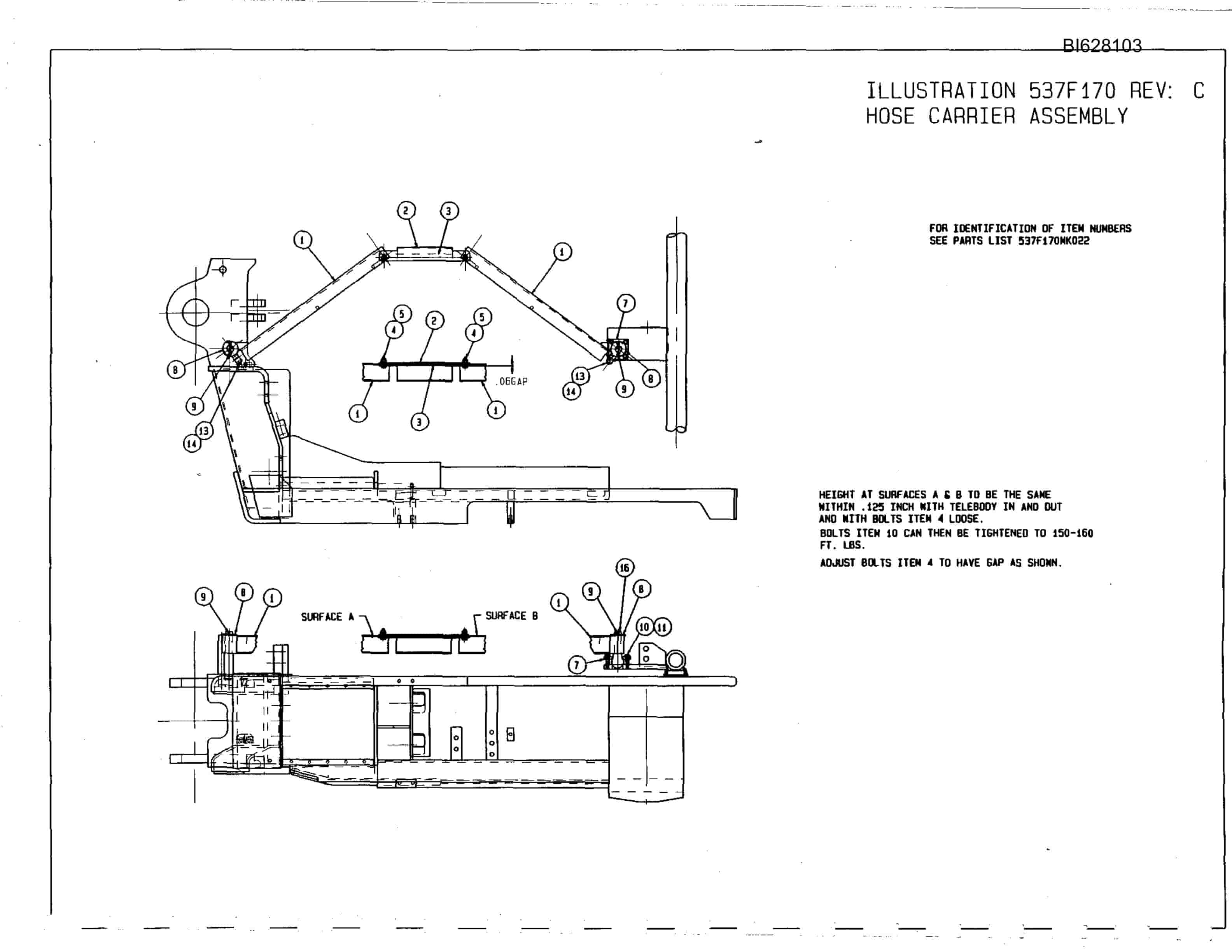 Bucyrus 4116 Diesel Ramcar Parts Catalog BI628103-3