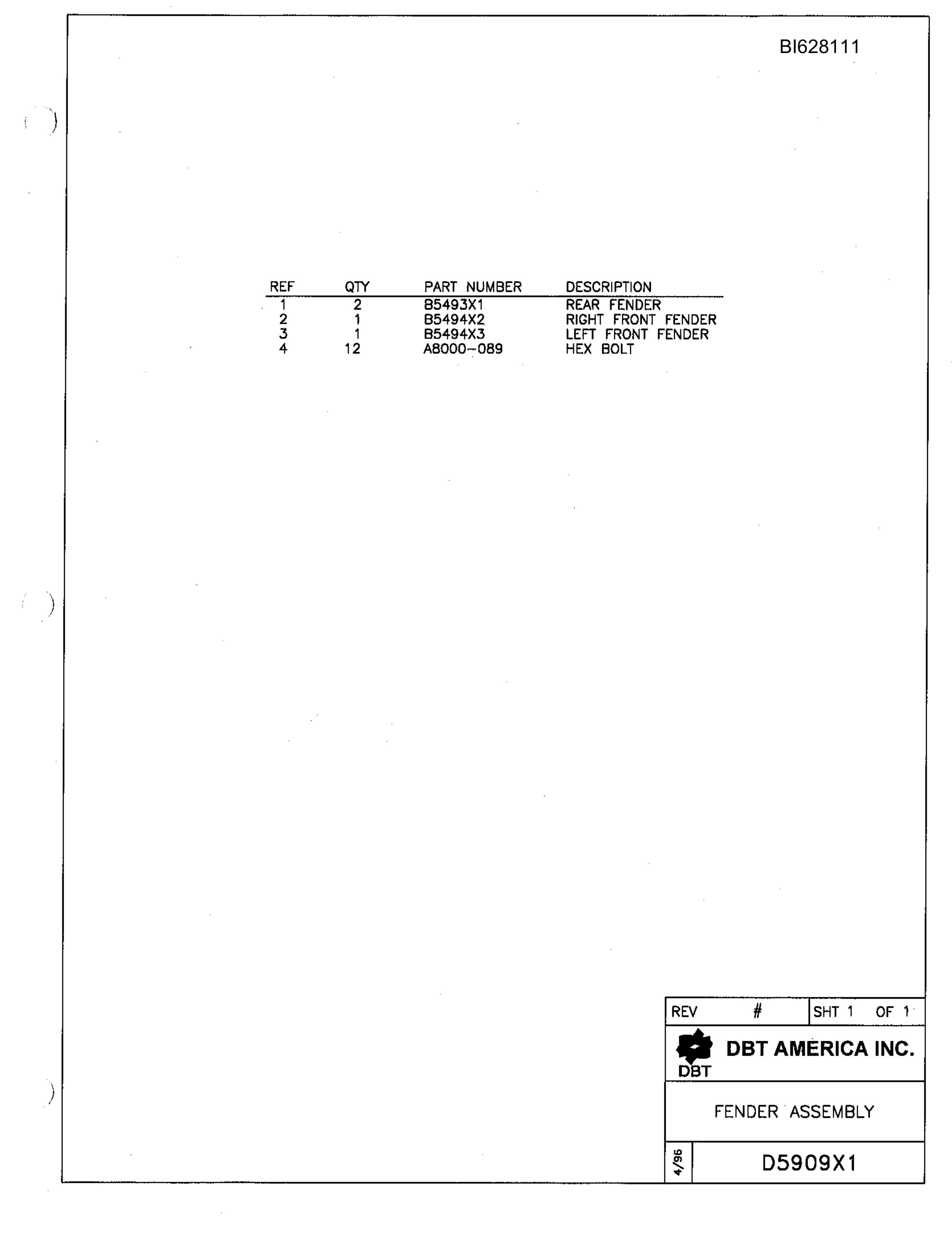 Bucyrus 482 Parts Catalog BI628111-2