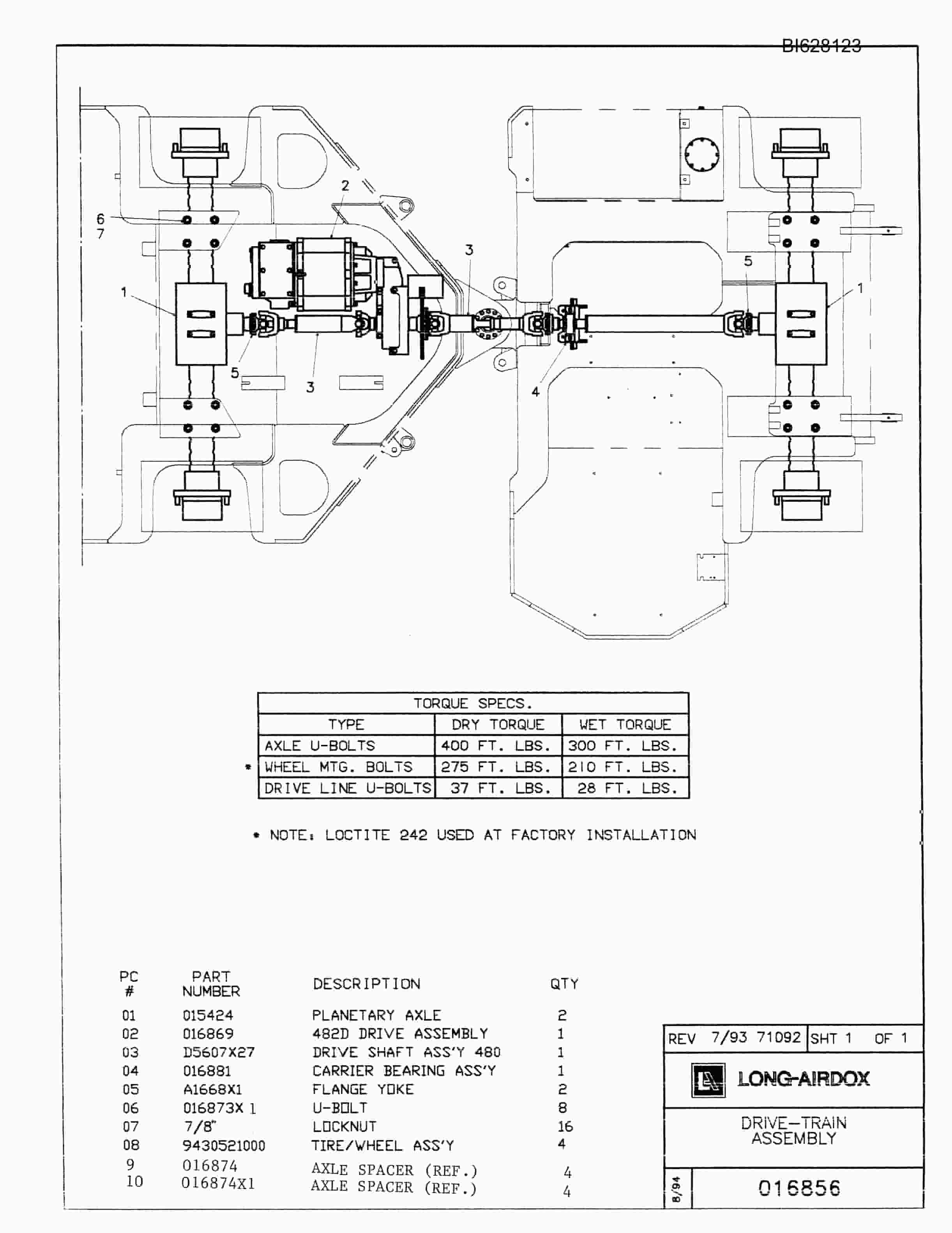 Bucyrus 482 Parts Catalog BI628123-3