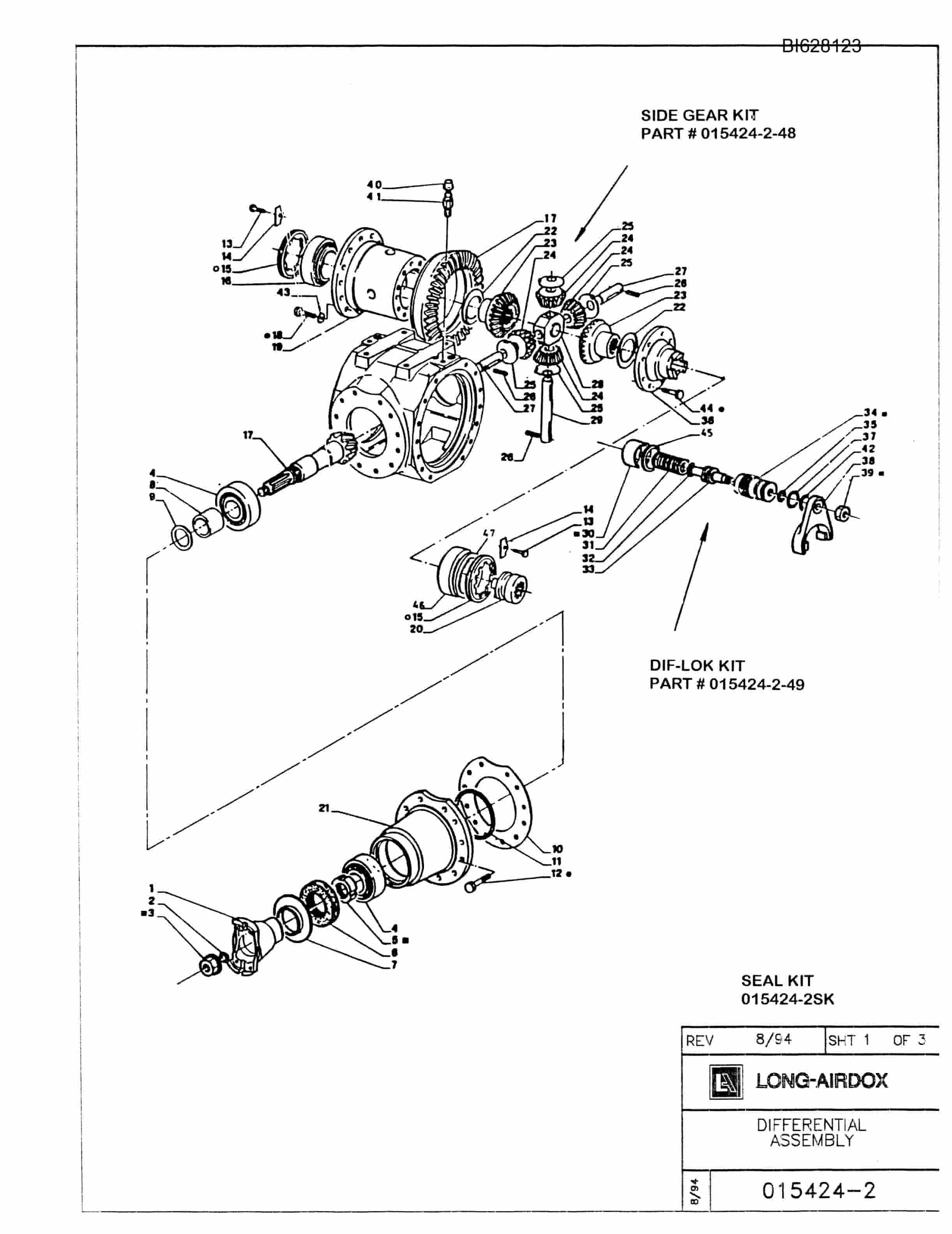 Bucyrus 482 Parts Catalog BI628123-4