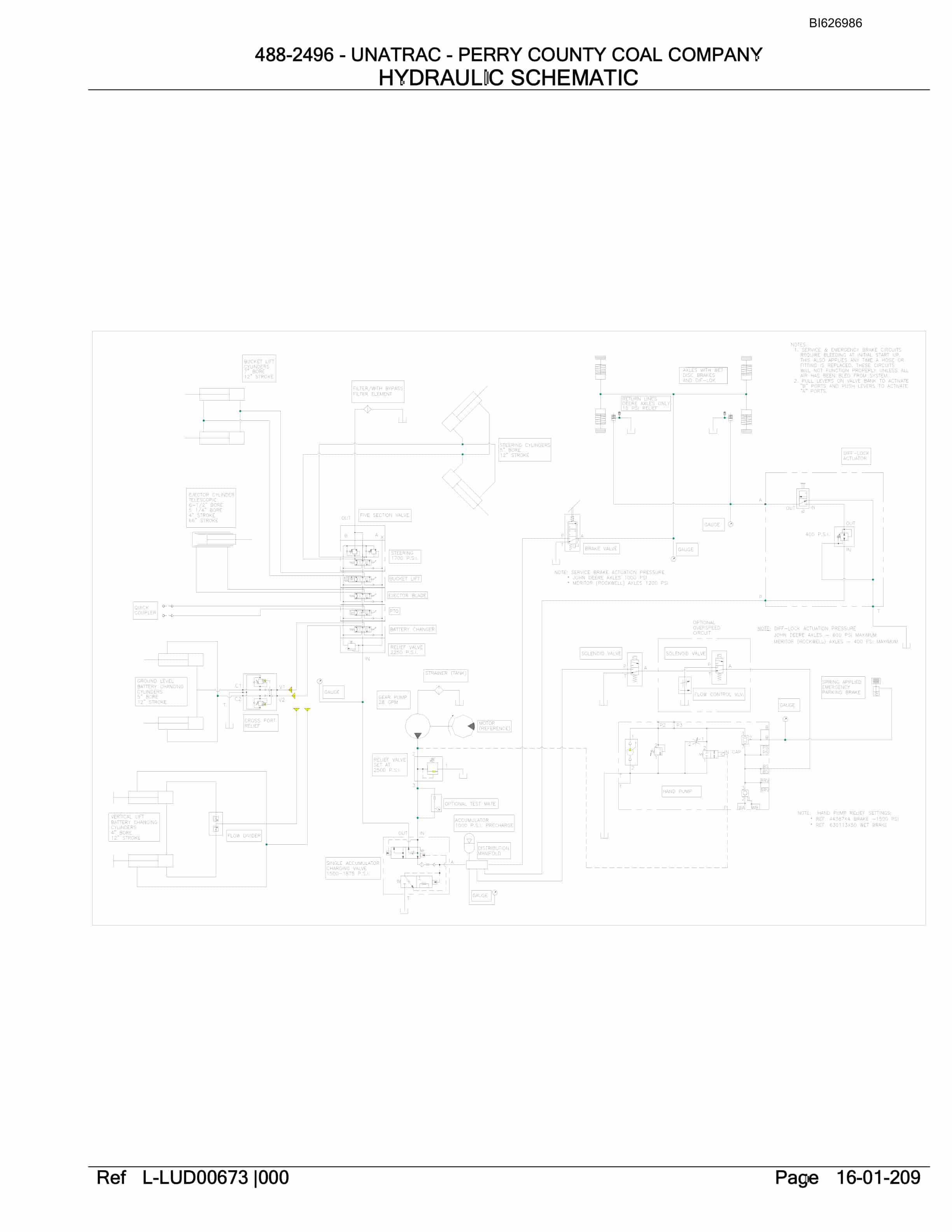 Bucyrus 488-2496 UN-A-TRAC Parts Catalog BI626986-3