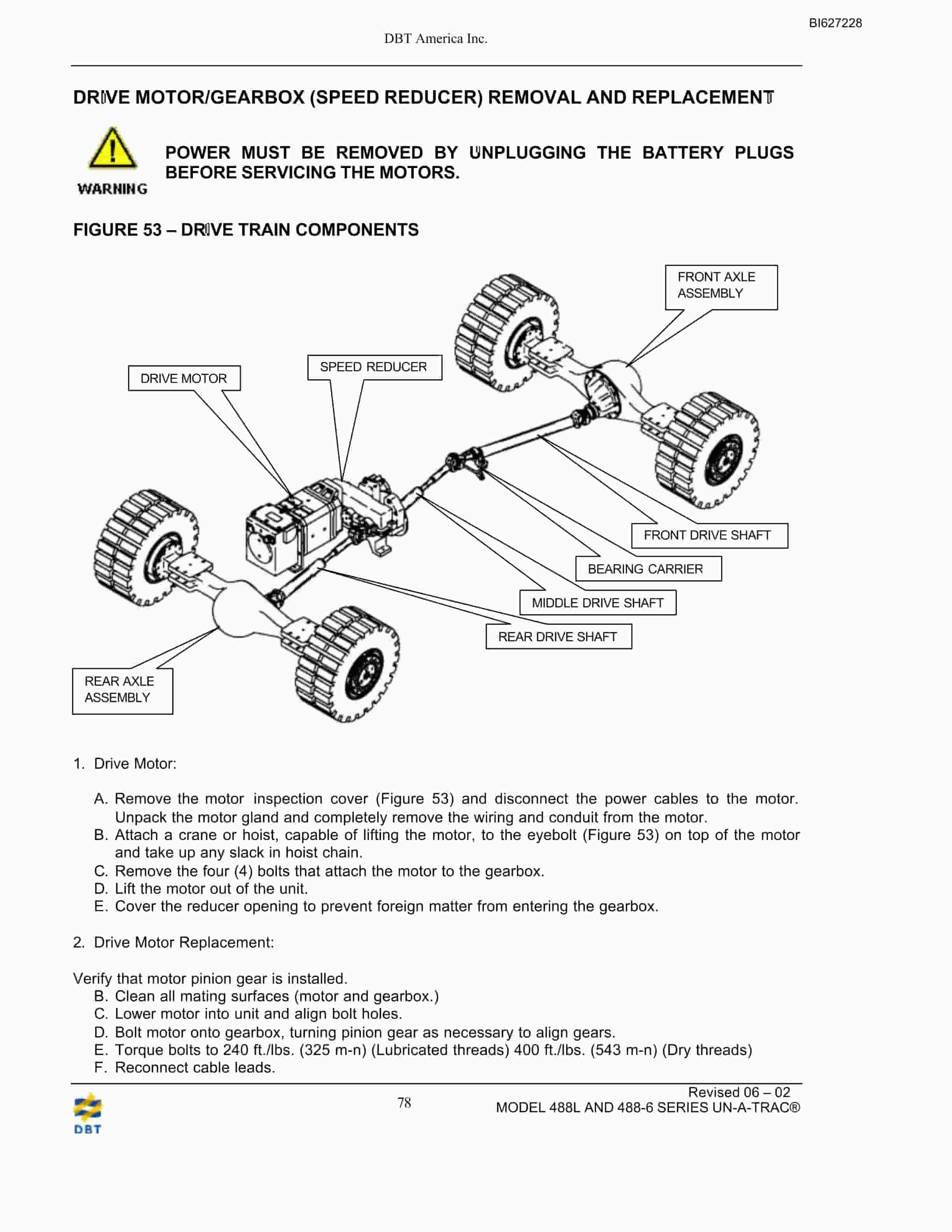 Bucyrus 488-2564 UN-A-TRAC Parts Catalog BI627228-4