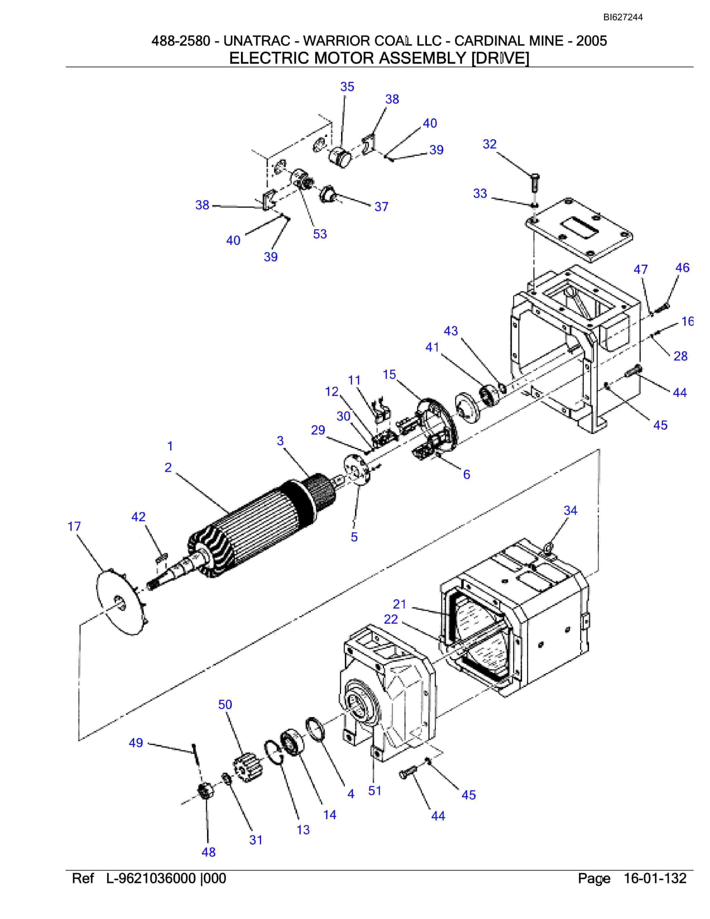 Bucyrus 488-2580 UN-A-TRAC Parts Catalog BI627244-3