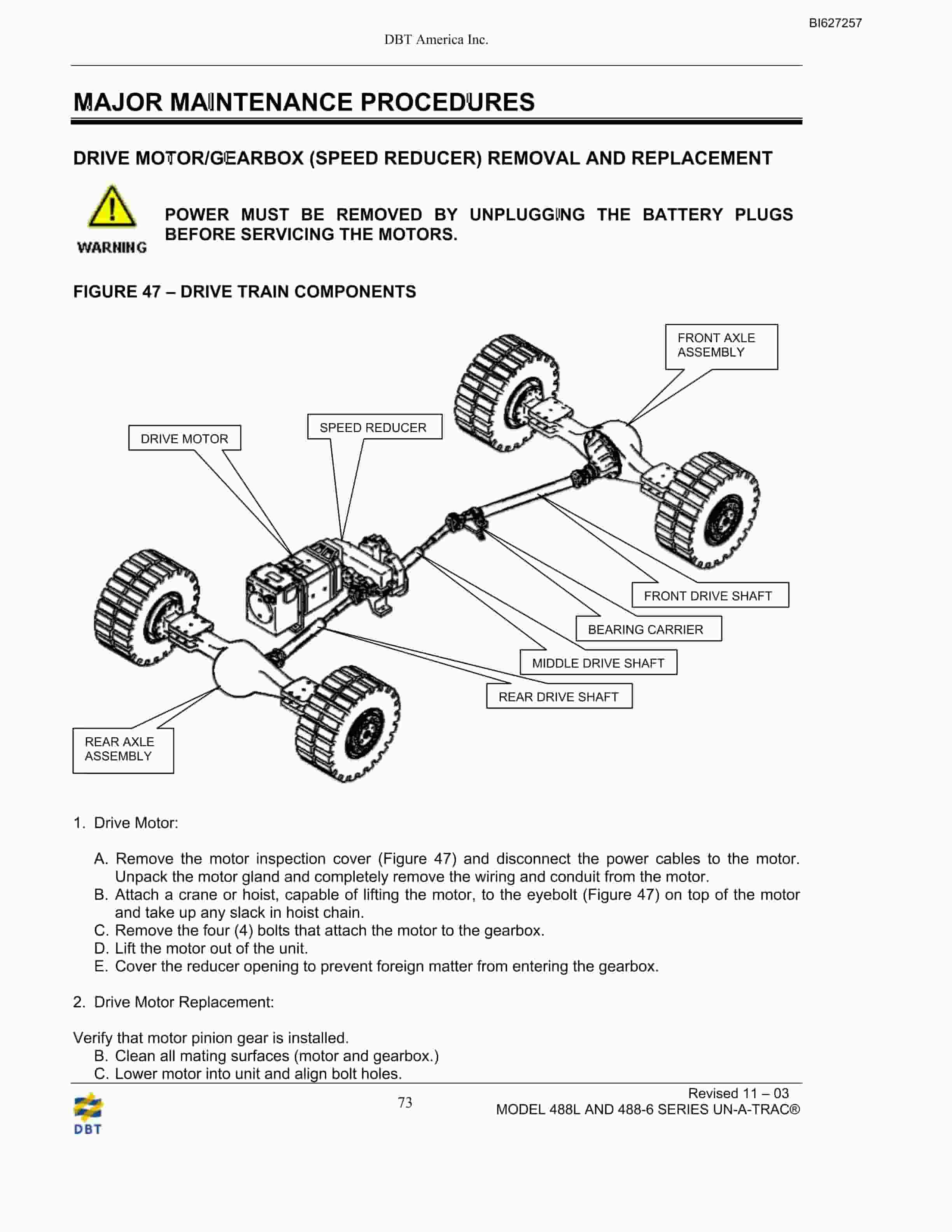 Bucyrus 488-2593 UN-A-TRAC Parts Catalog BI627257-4