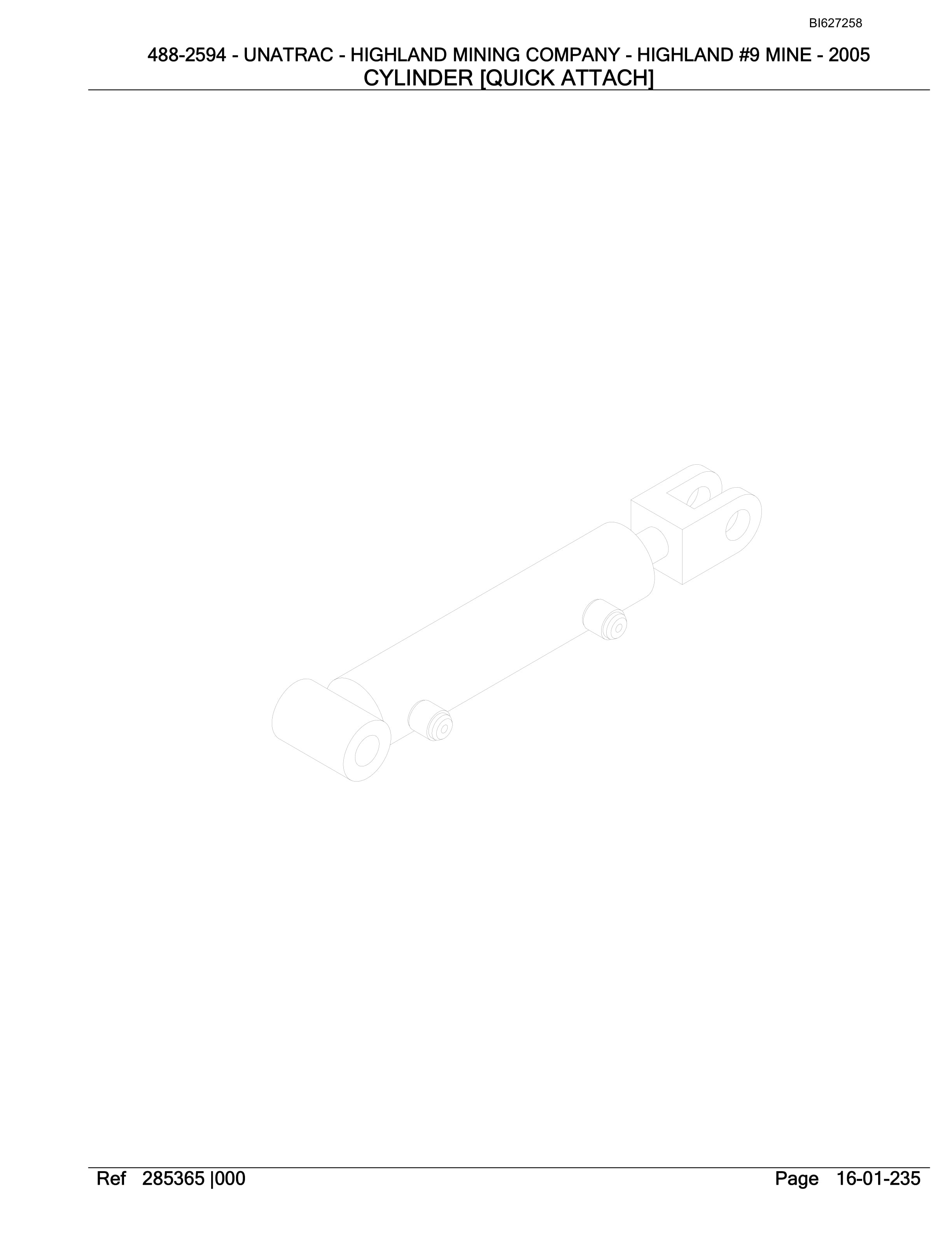 Bucyrus 488-2594 UN-A-TRAC Parts Catalog BI627258-5