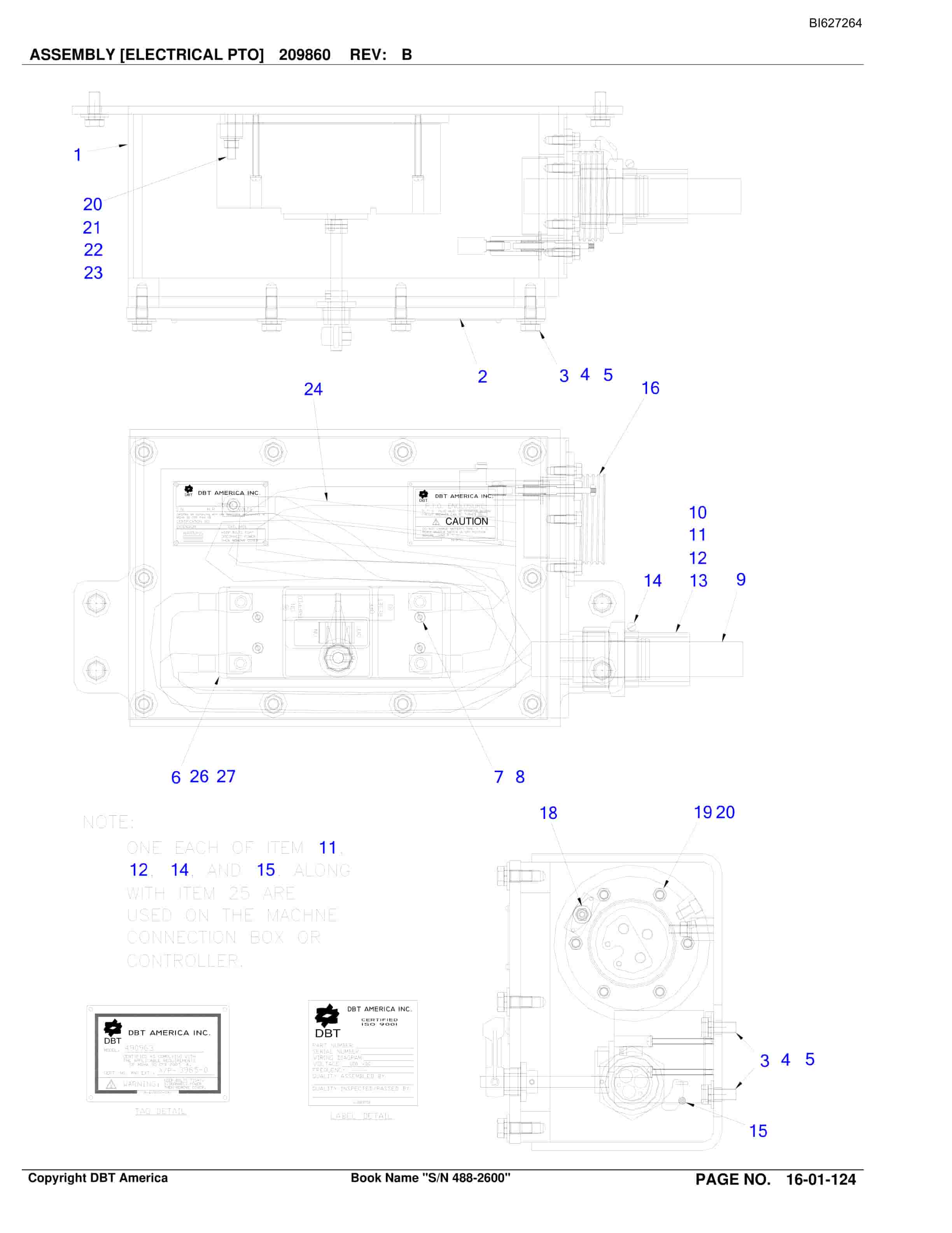 Bucyrus 488-2600 UN-A-TRAC Parts Catalog BI627264-3