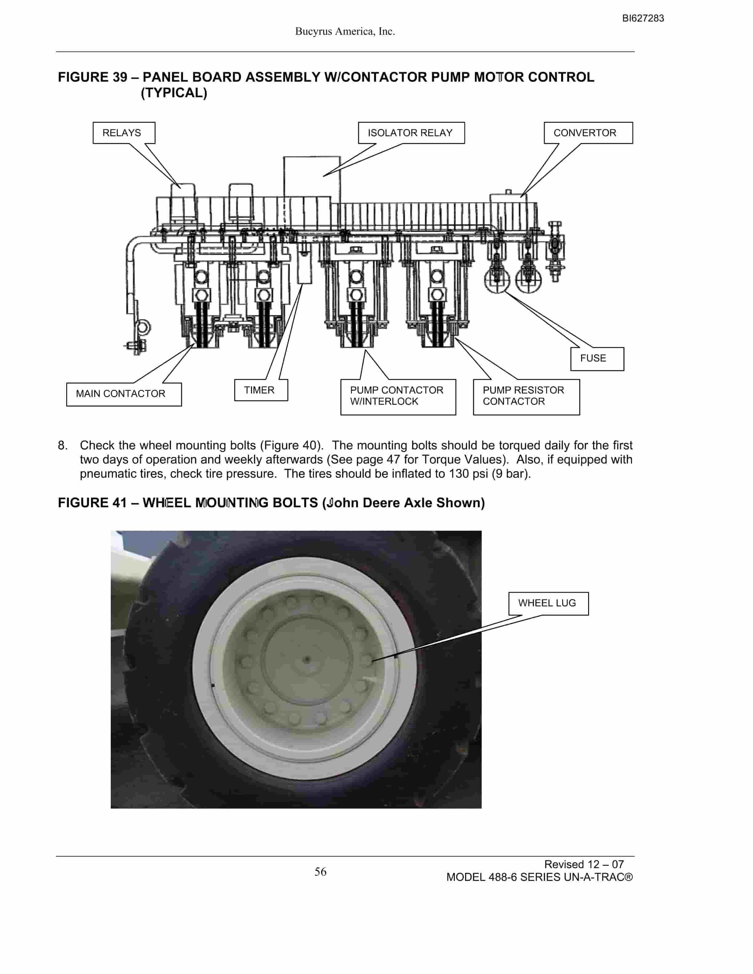 Bucyrus 488-2620 UN-A-TRAC Spare Parts List BI627283-5