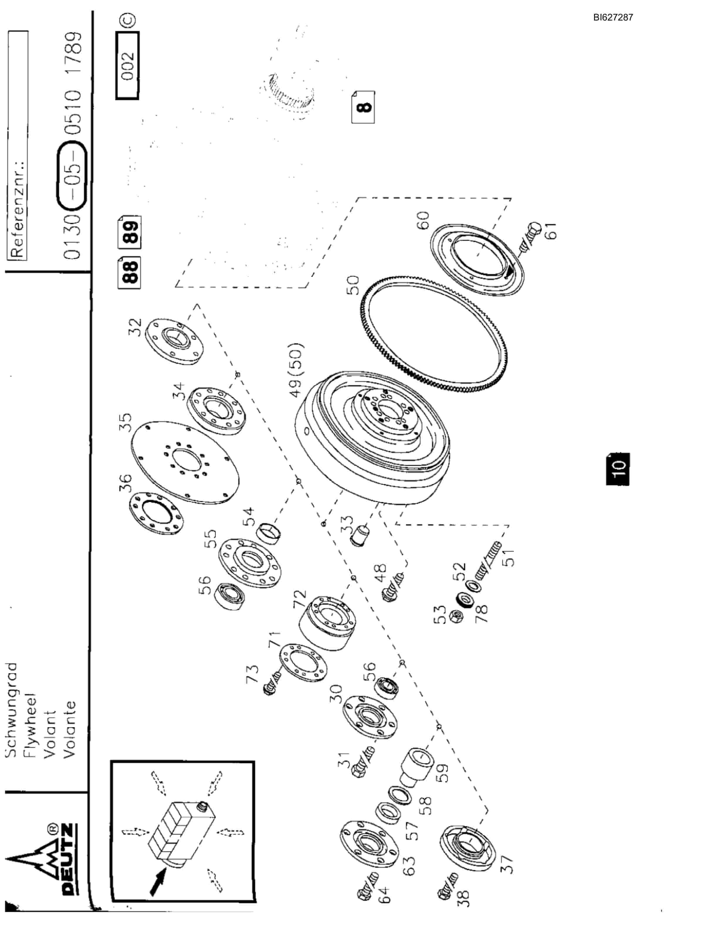 Bucyrus 488-2624 UN-A-TRAC Spare Parts List BI627287-4