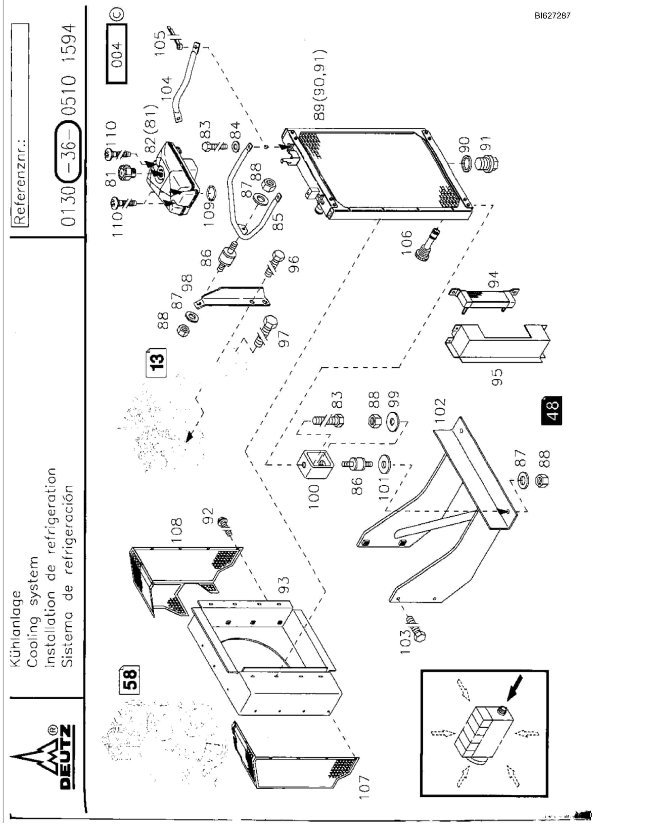 Bucyrus 488-2624 UN-A-TRAC Spare Parts List BI627287-5