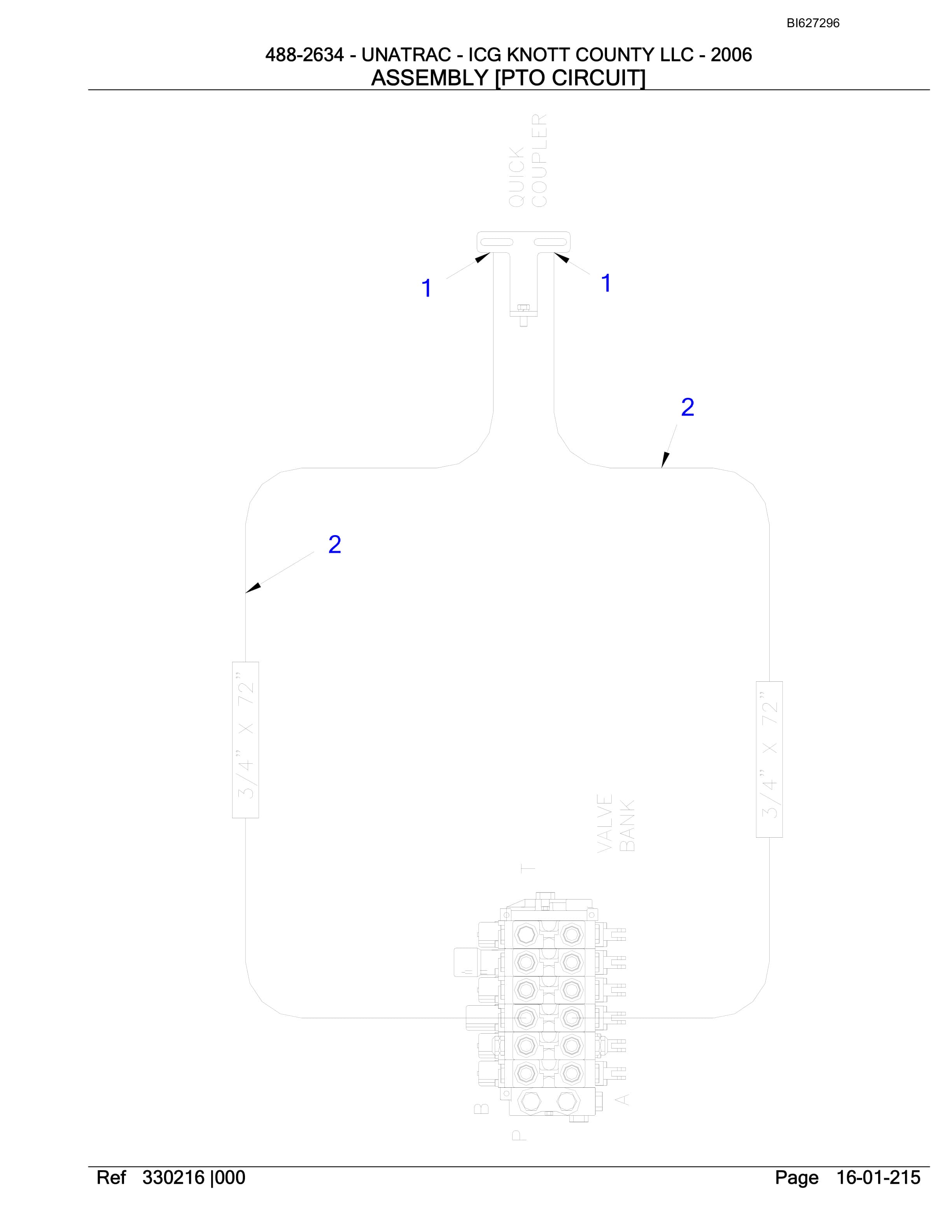 Bucyrus 488-2634 UN-A-TRAC Spare Parts List BI627296-4
