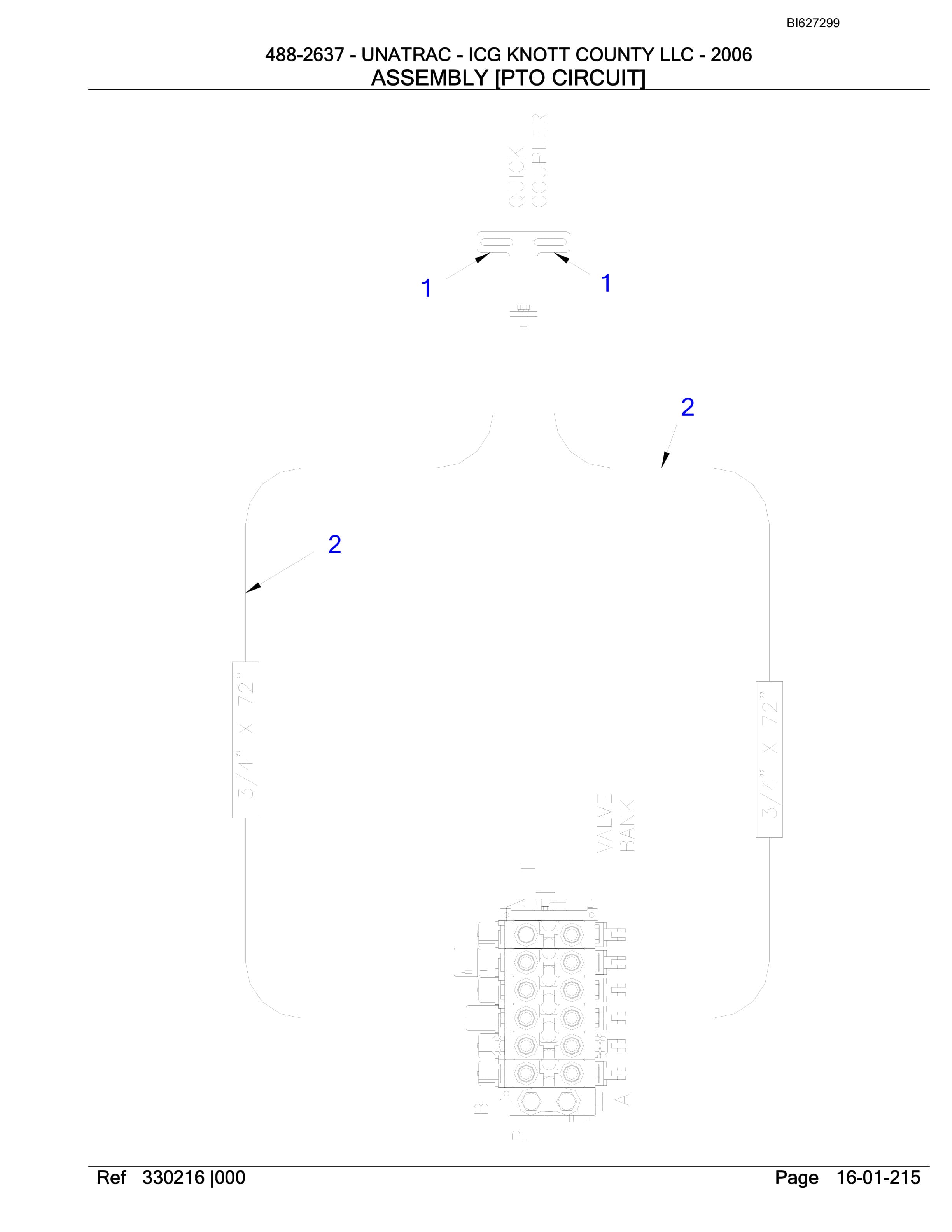 Bucyrus 488-2637 UN-A-TRAC Spare Parts List BI627299-4