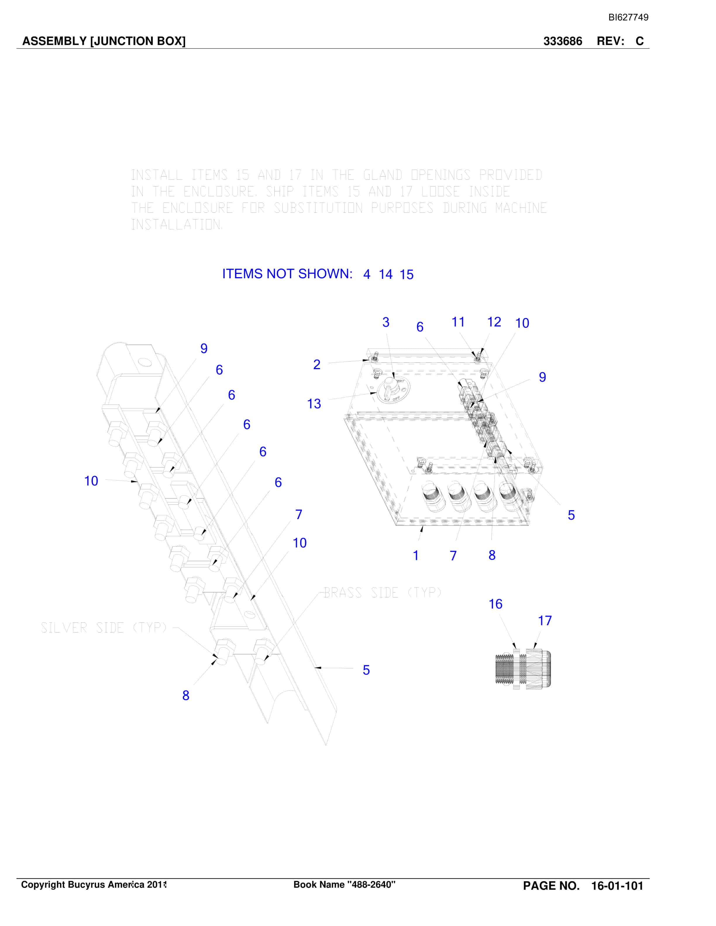 Bucyrus 488-2640 UN-A-TRAC Parts Catalog BI627749-2