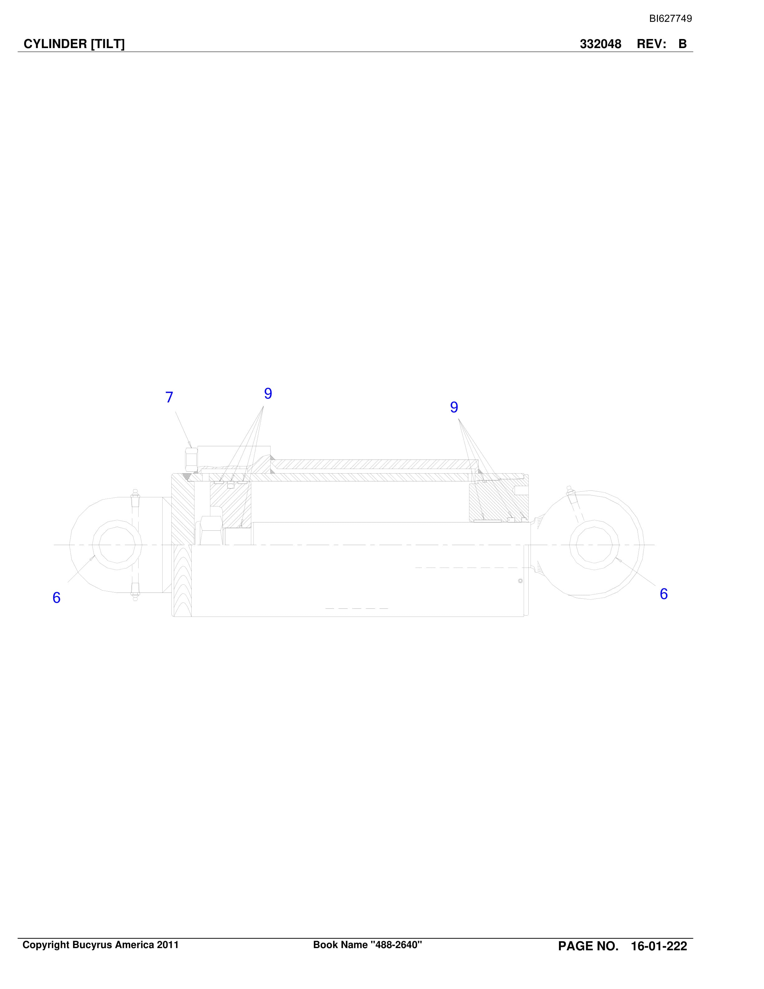 Bucyrus 488-2640 UN-A-TRAC Parts Catalog BI627749-4