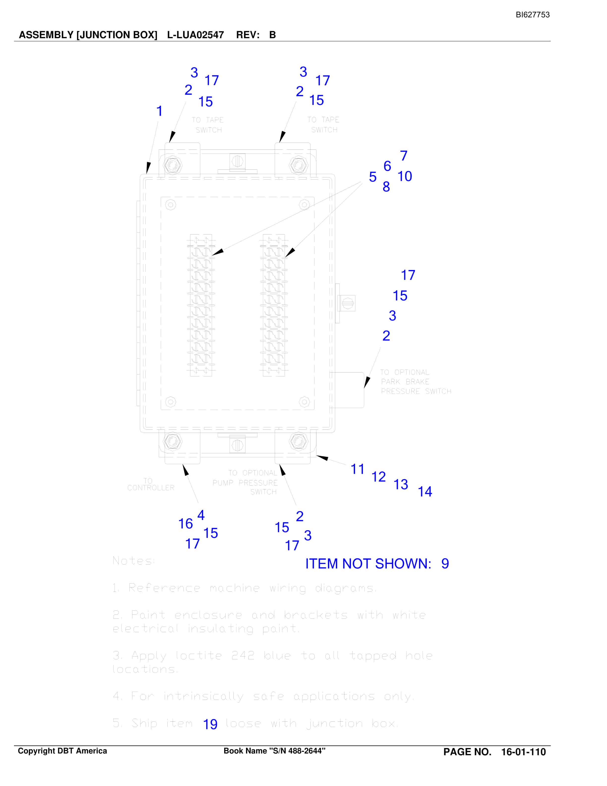 Bucyrus 488-2644 UN-A-TRAC Parts Catalog BI627753-2