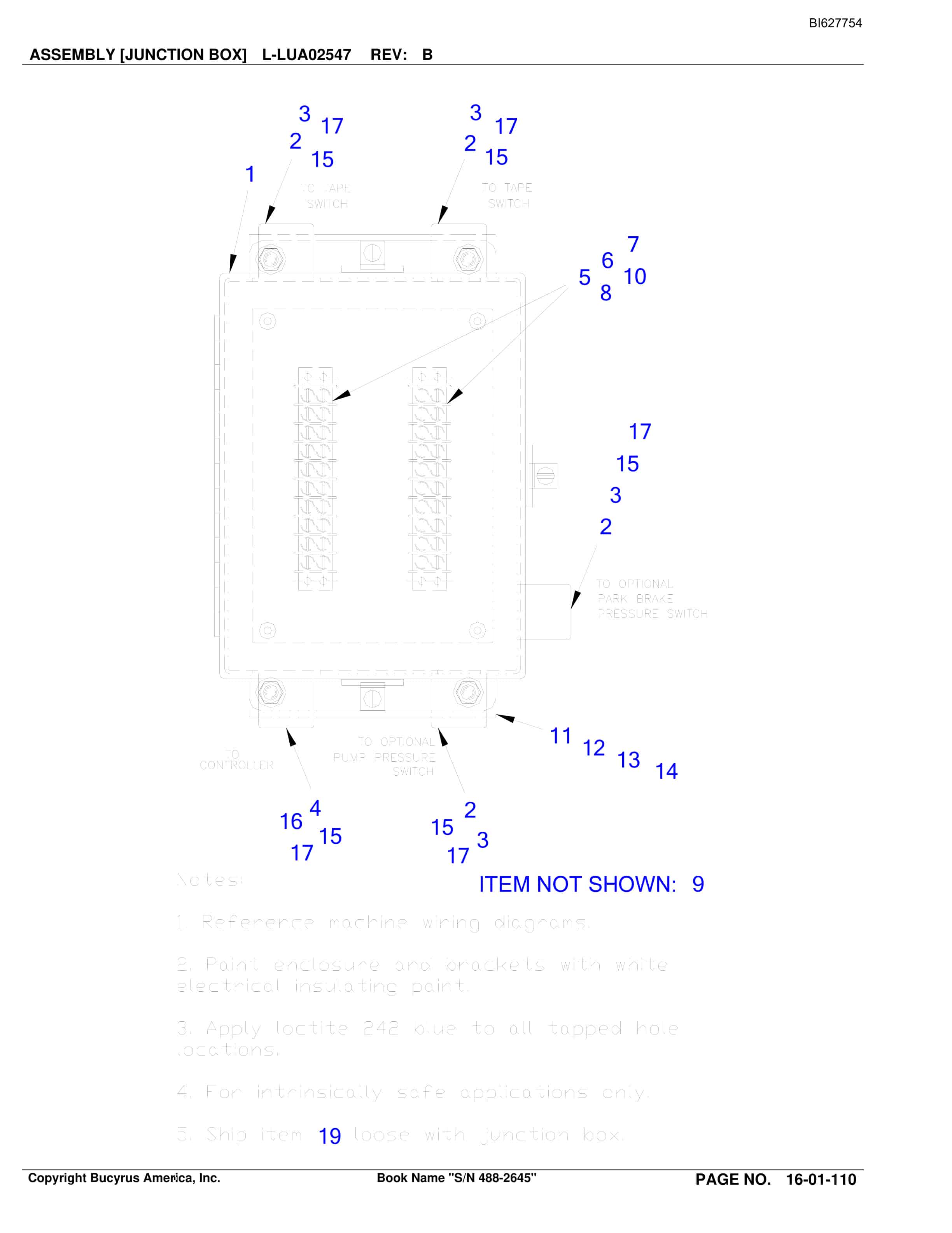 Bucyrus 488-2645 UN-A-TRAC Parts Catalog BI627754-2