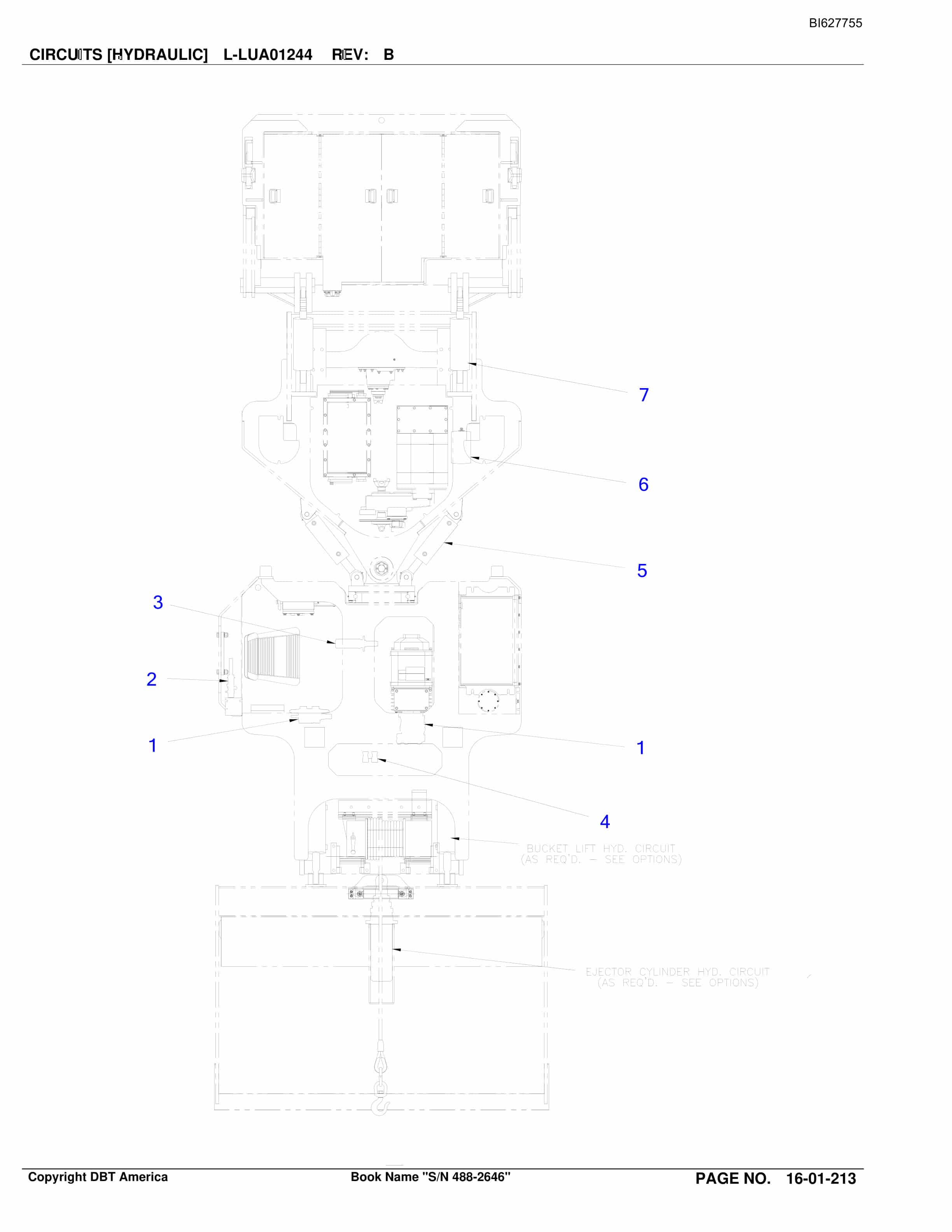 Bucyrus 488-2646 UN-A-TRAC Parts Catalog BI627755-4