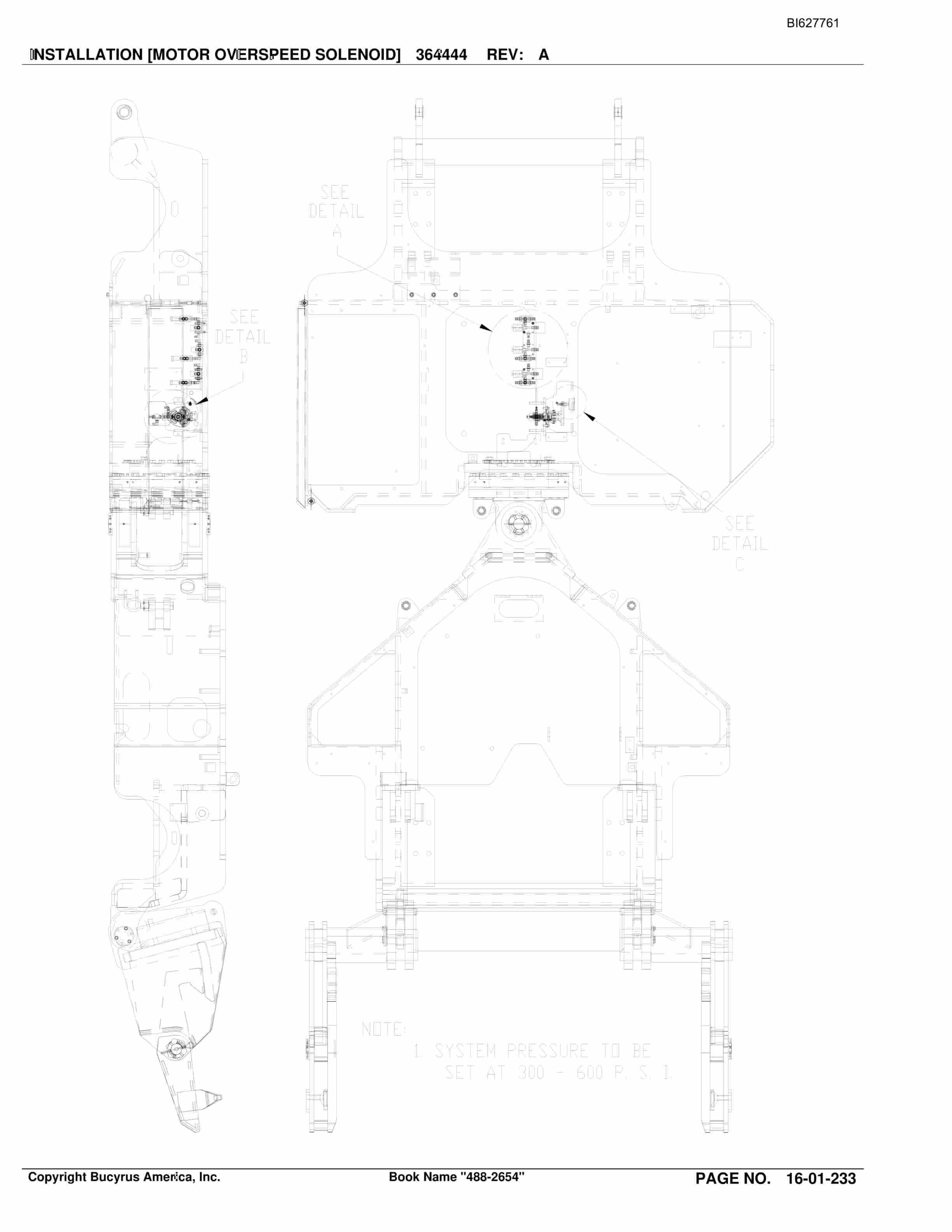 Bucyrus 488-2654 UN-A-TRAC Spare Parts List BI627761-3