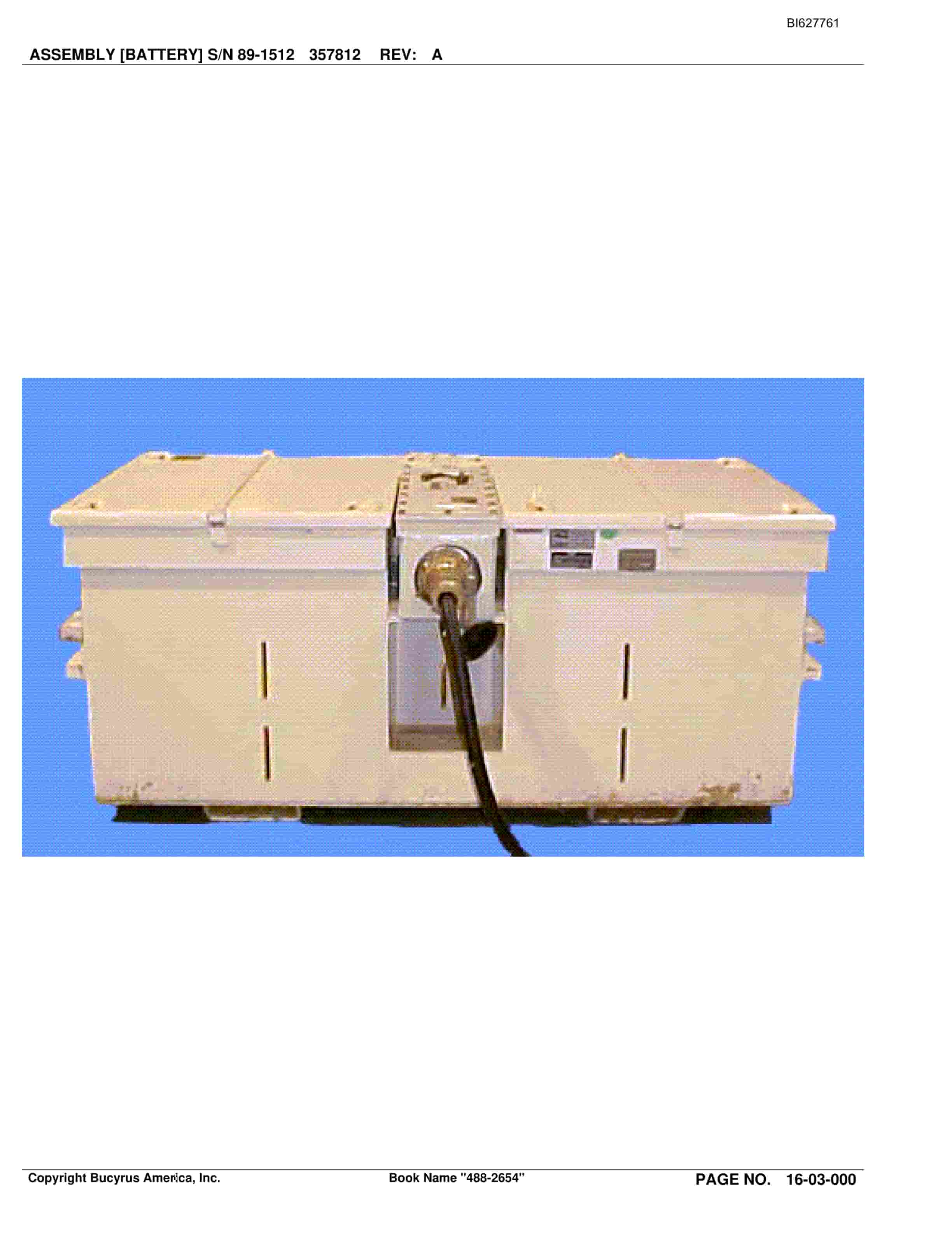 Bucyrus 488-2654 UN-A-TRAC Spare Parts List BI627761-4