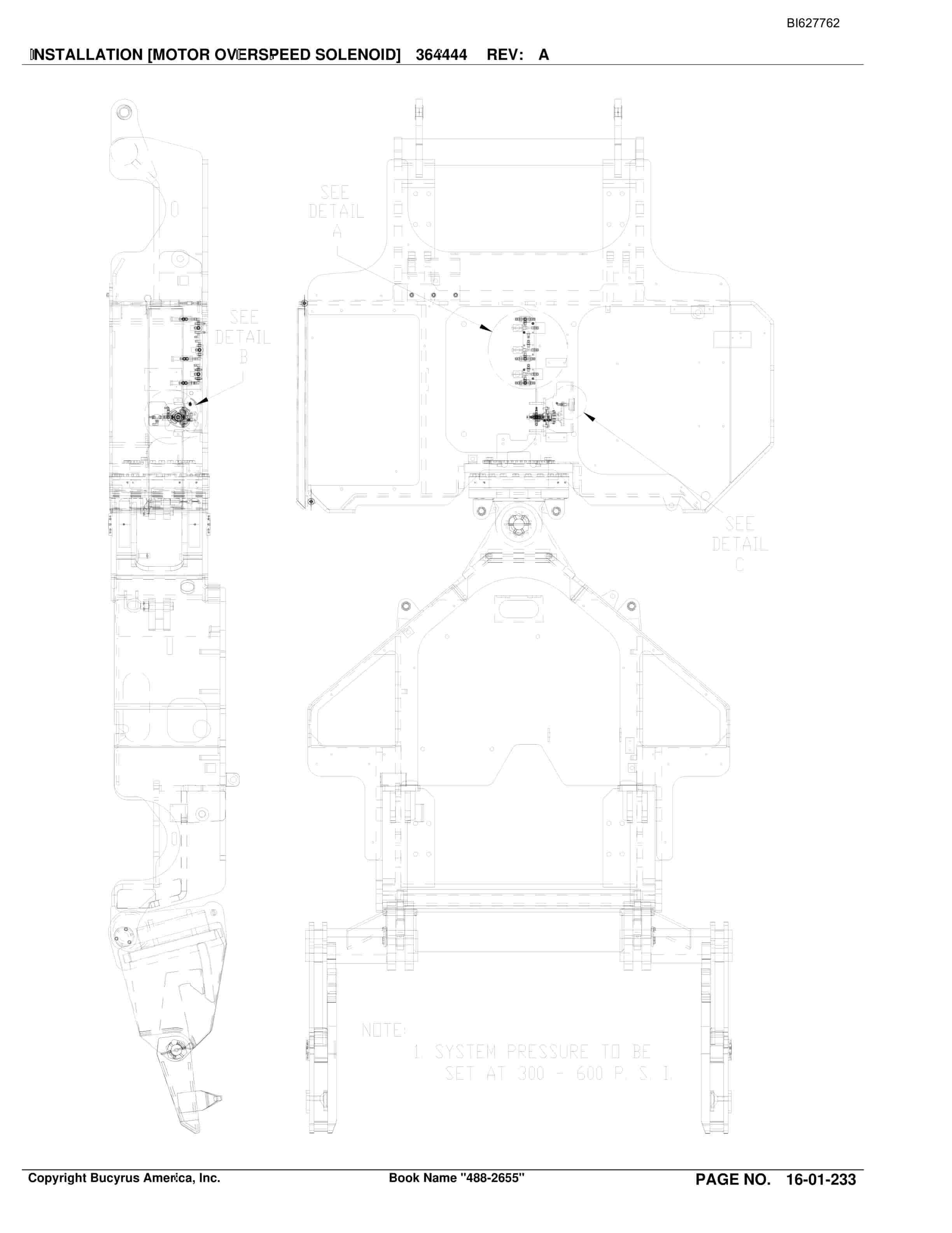 Bucyrus 488-2655 UN-A-TRAC Spare Parts List BI627762-3