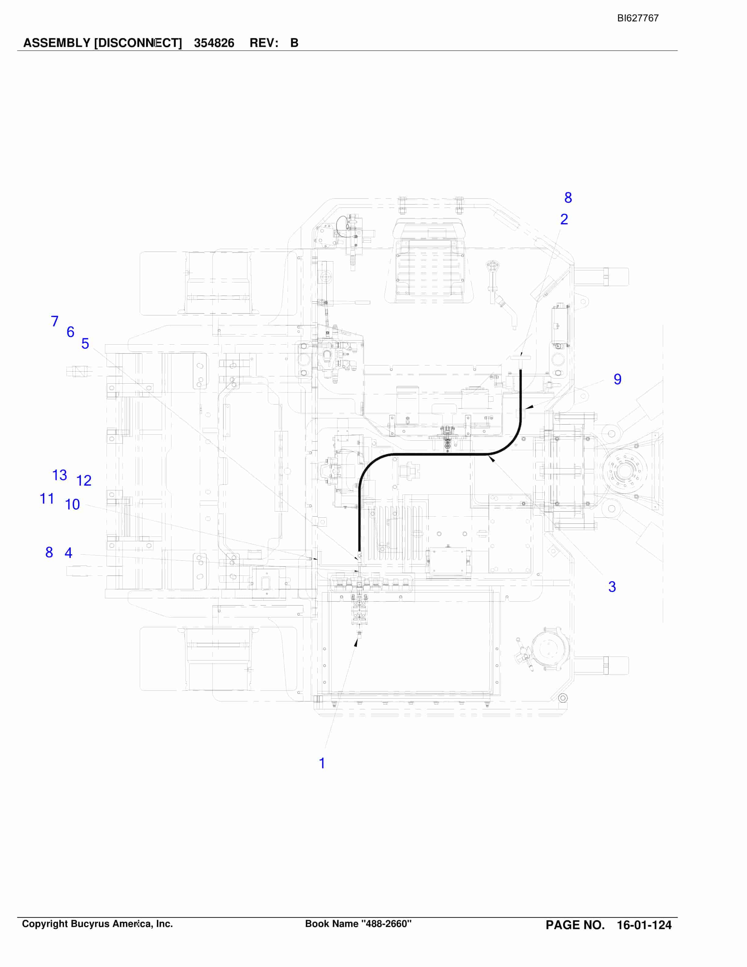 Bucyrus 488-2660 UN-A-TRAC Spare Parts List BI627767-2