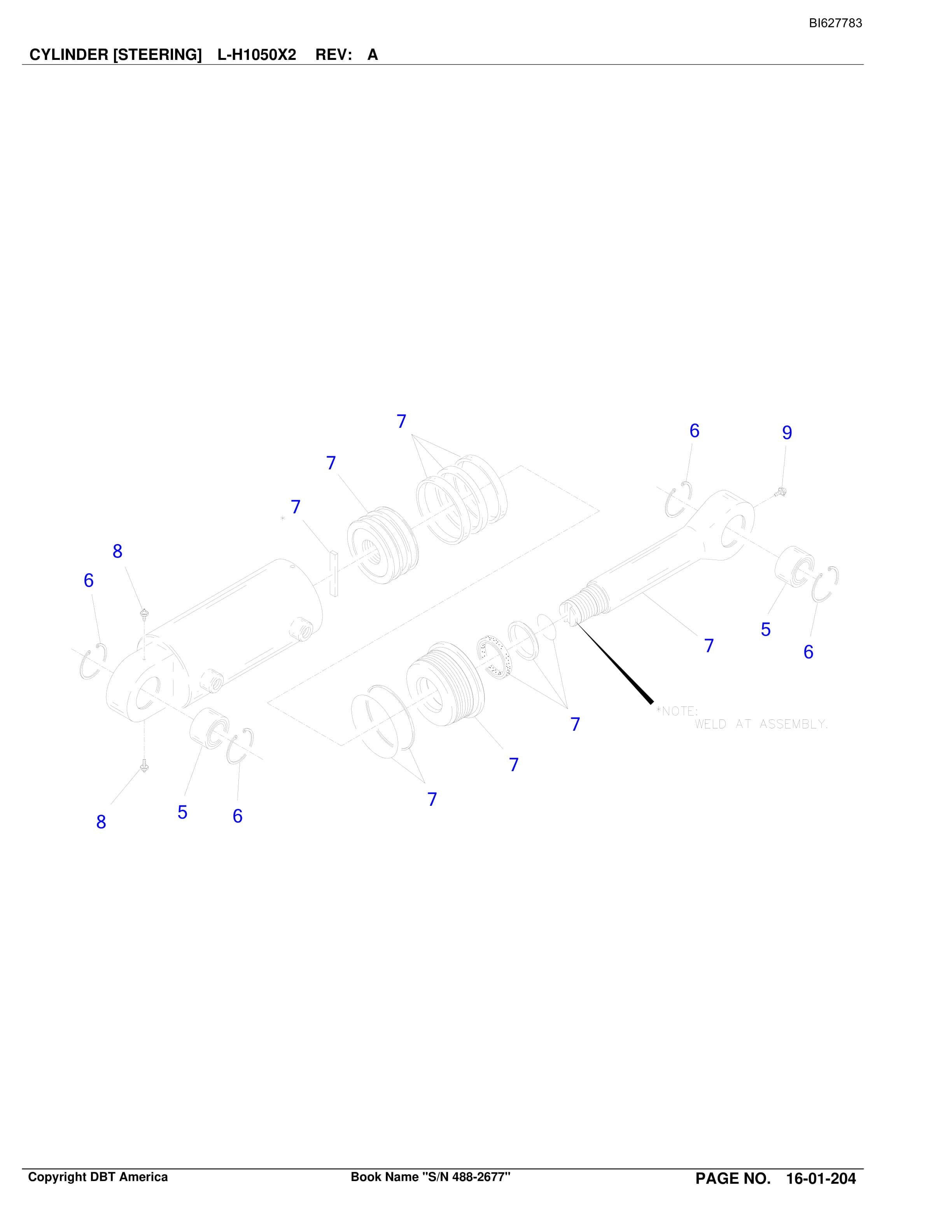 Bucyrus 488-2677 UN-A-TRAC Parts Catalog BI627783-3
