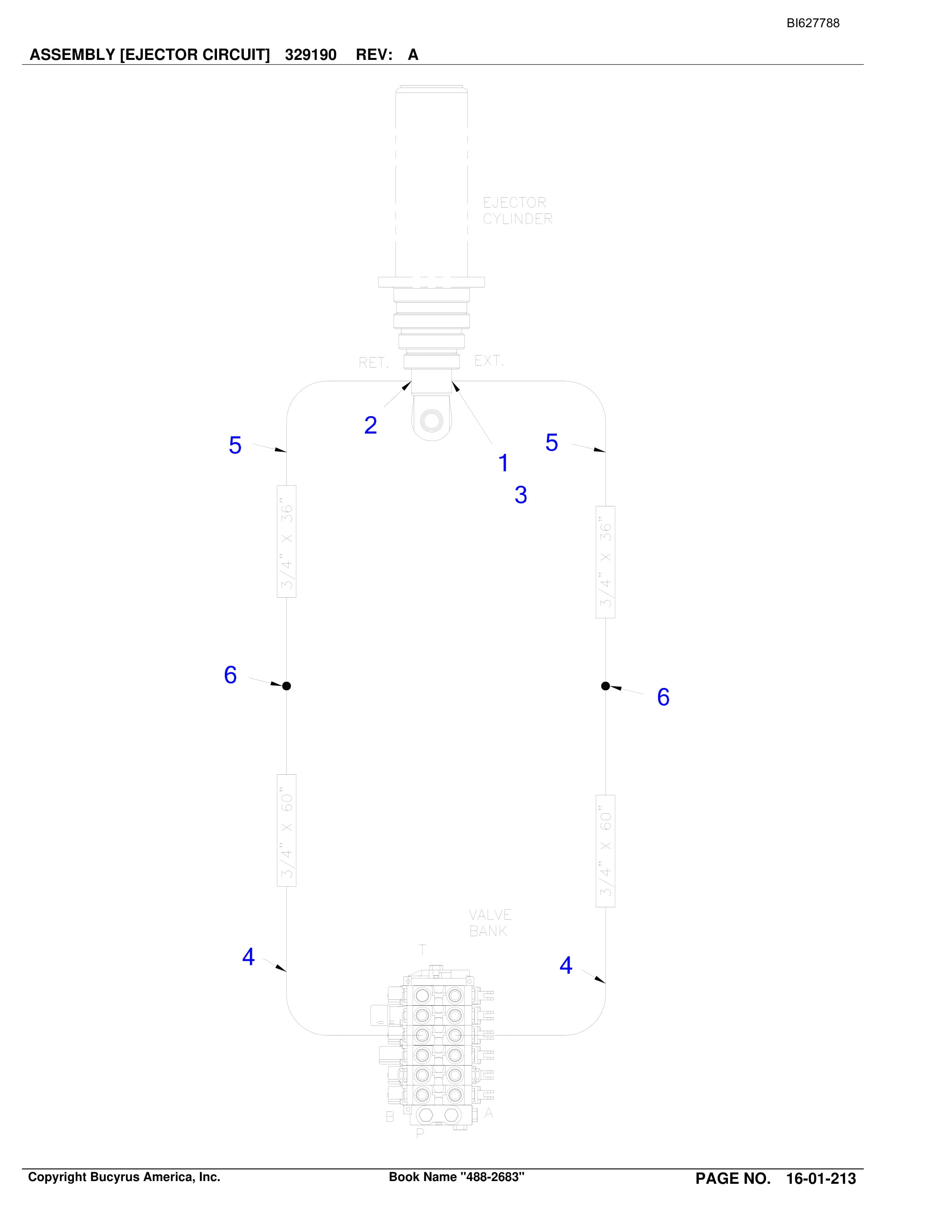 Bucyrus 488-2683 UN-A-TRAC Spare Parts List BI627788-3