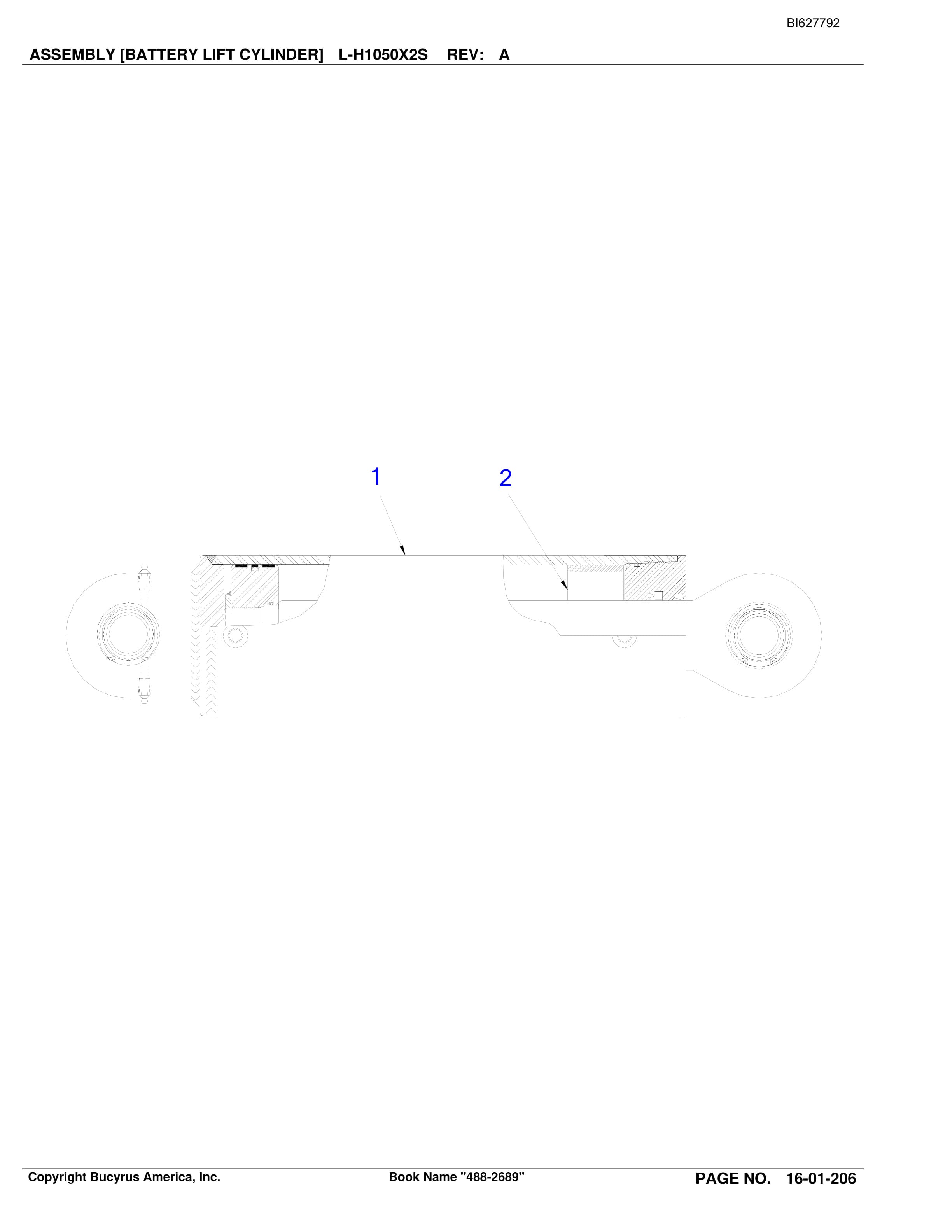 Bucyrus 488-2689 UN-A-TRAC Spare Parts List BI627792-3