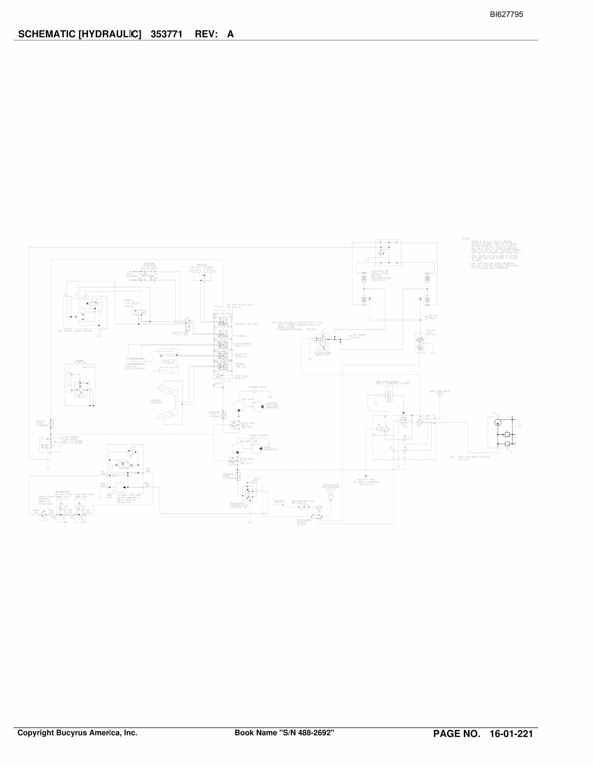 Bucyrus 488-2692 UN-A-TRAC Spare Parts List BI627795-4